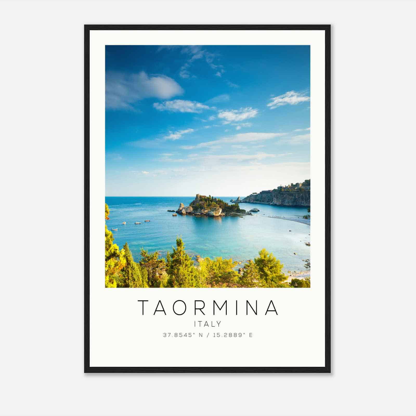 Taormina Italy Travel Photo Poster, Taormina Travel Print, Minimalist Travel Poster Print