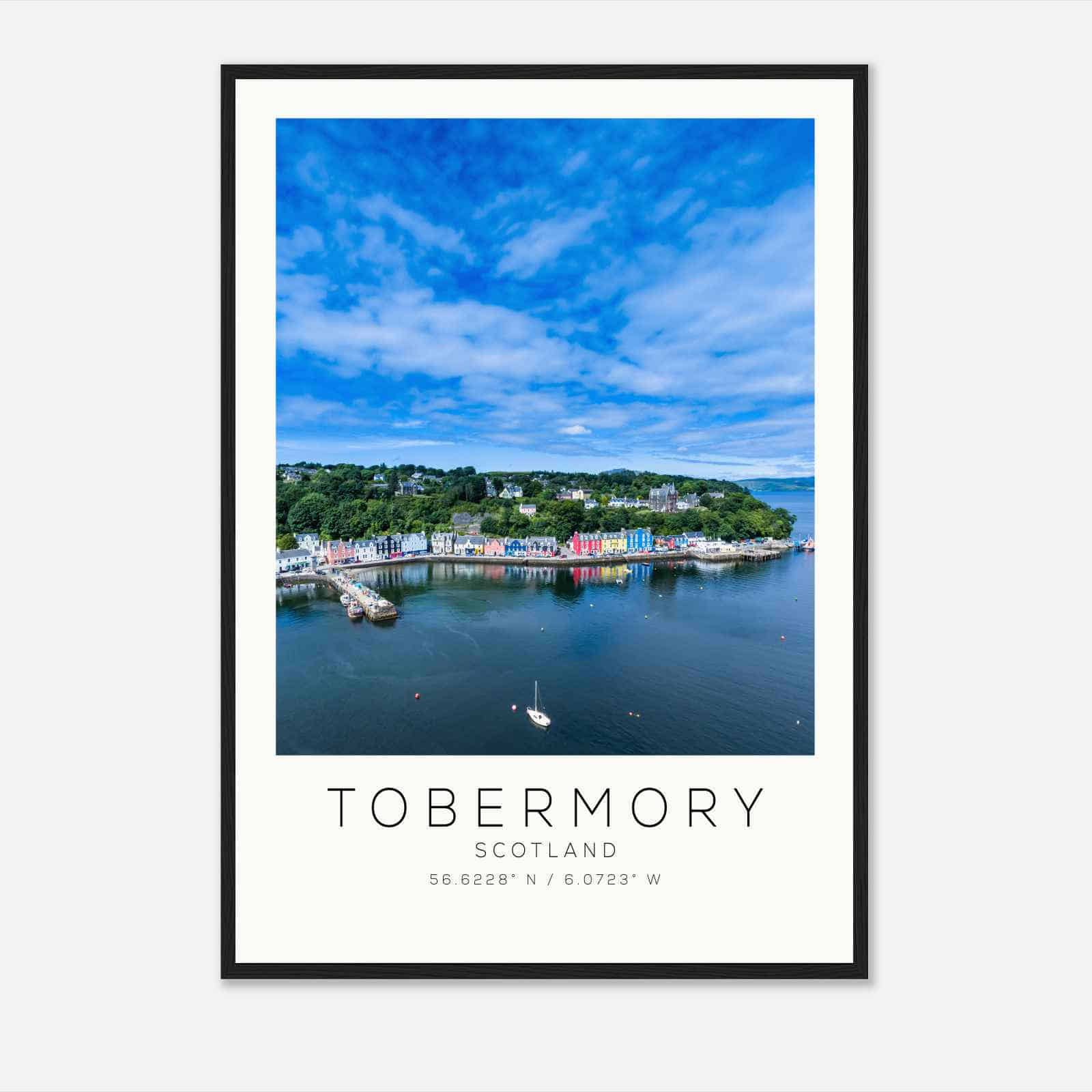 Tobermory Scotland Travel Photo Poster, Tobermory Travel Print, Minimalist Travel Poster Print