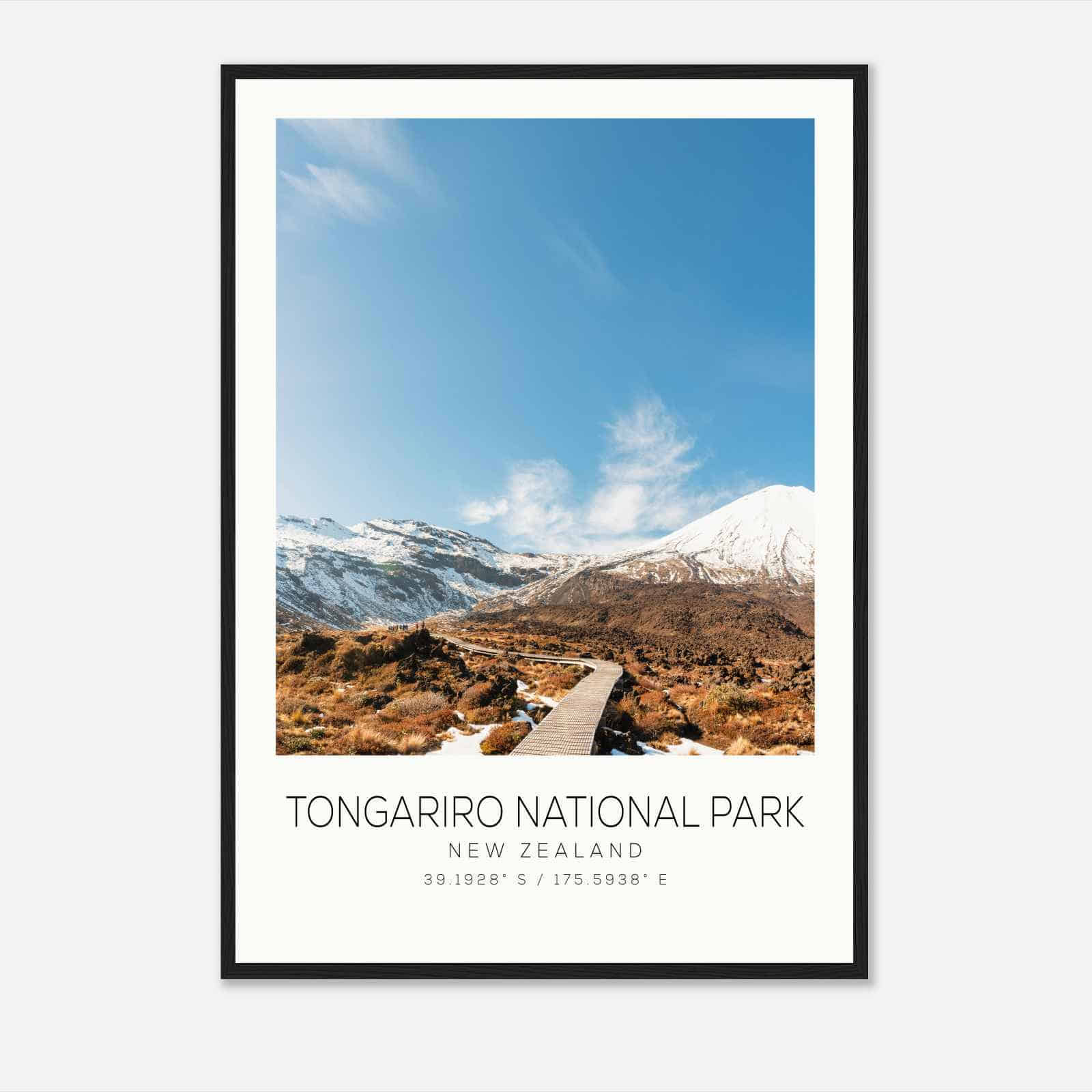 Tongariro National Park New Zealand Travel Photo Poster, Tongariro National Park Travel Print, Minimalist Travel Poster Print