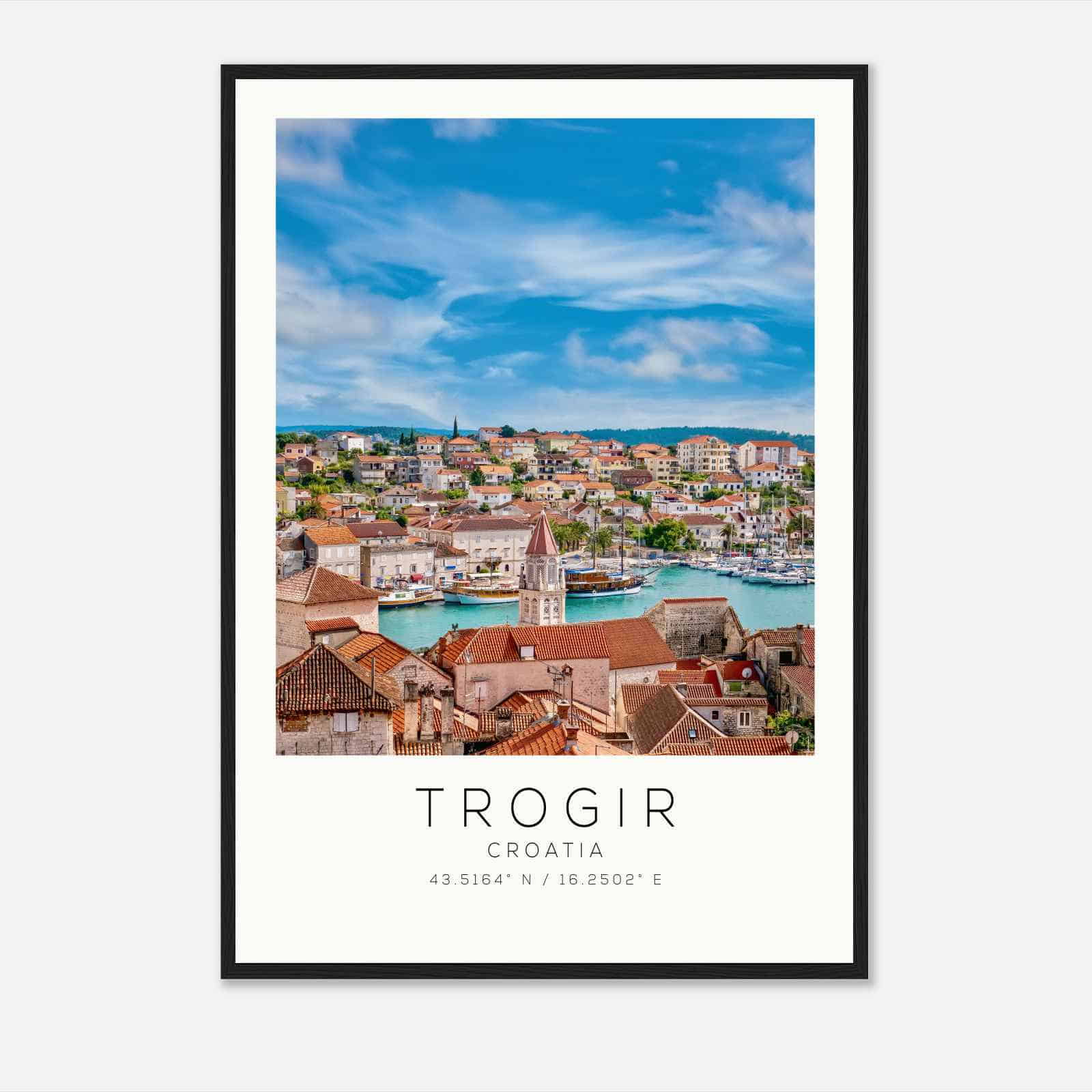 Trogir Croatia Travel Photo Poster, Trogir Travel Print, Minimalist Travel Poster Print