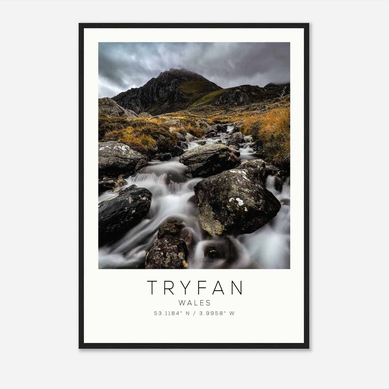 Tryfan Wales Travel Photo Poster, Tryfan Travel Print, Minimalist Travel Poster Print