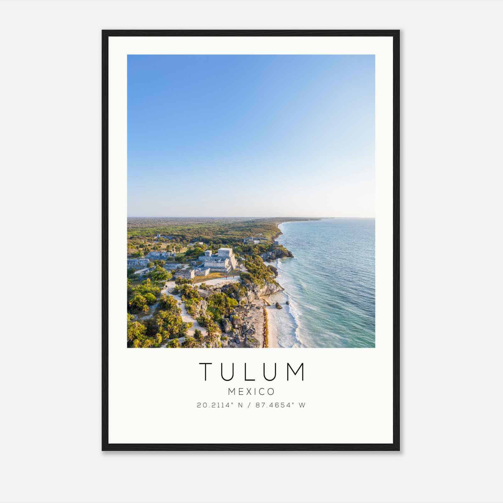 Tulum Mexico Travel Photo Poster, Tulum Travel Print, Minimalist Travel Poster Print