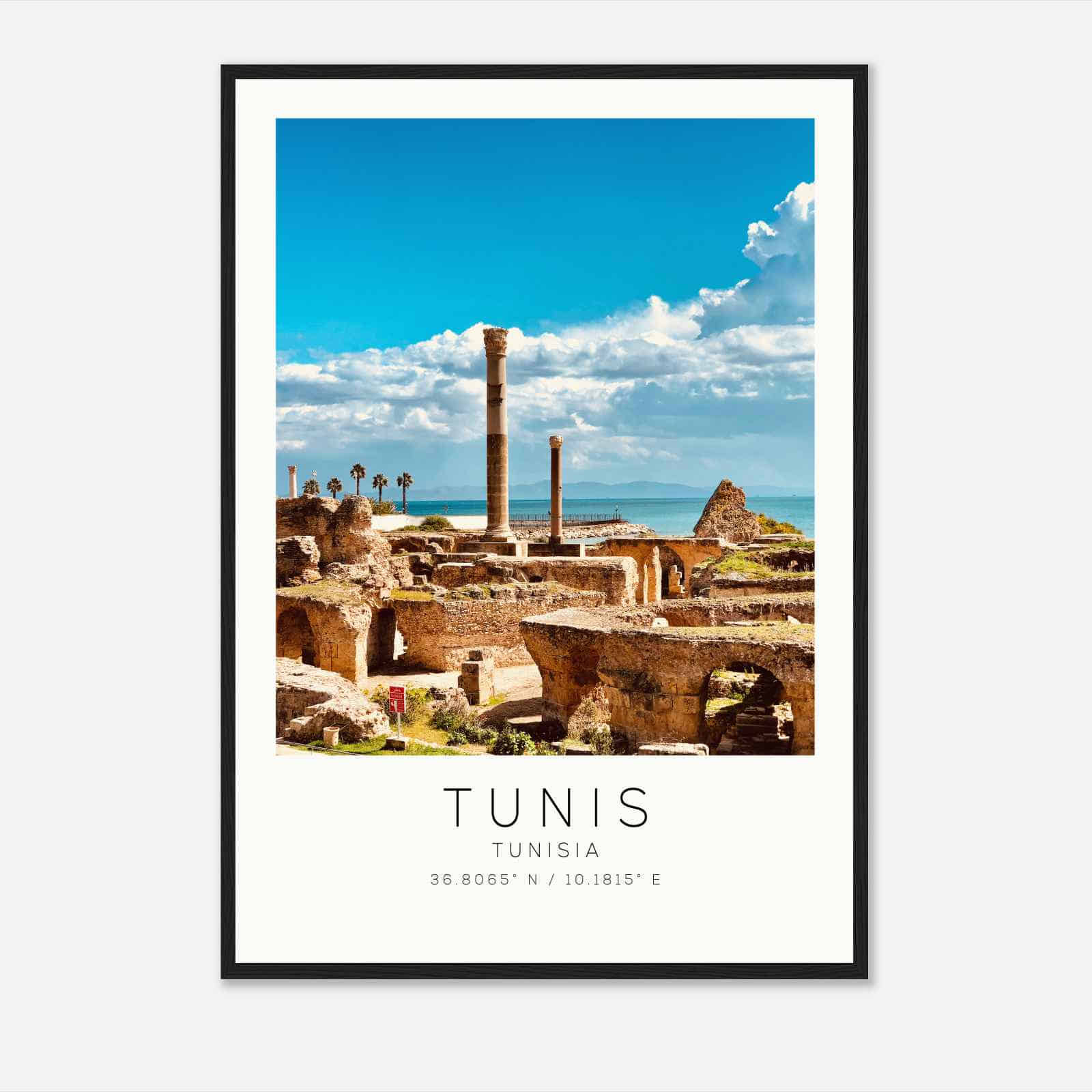 Tunis Tunisia Travel Photo Poster, Tunis Travel Print, Minimalist Travel Poster Print DS2