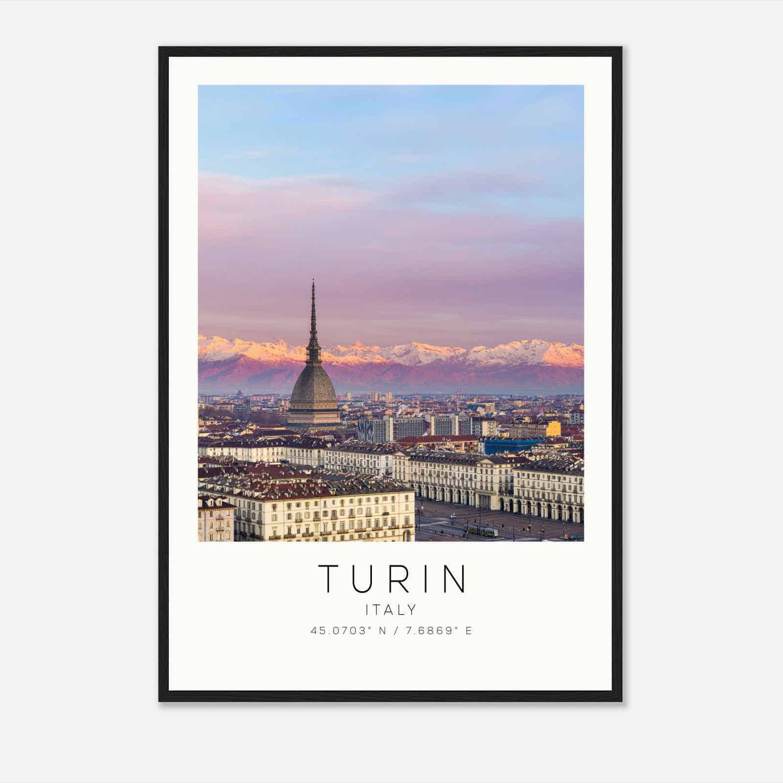 Turin Italy Travel Photo Poster, Turin Travel Print, Minimalist Travel Poster Print