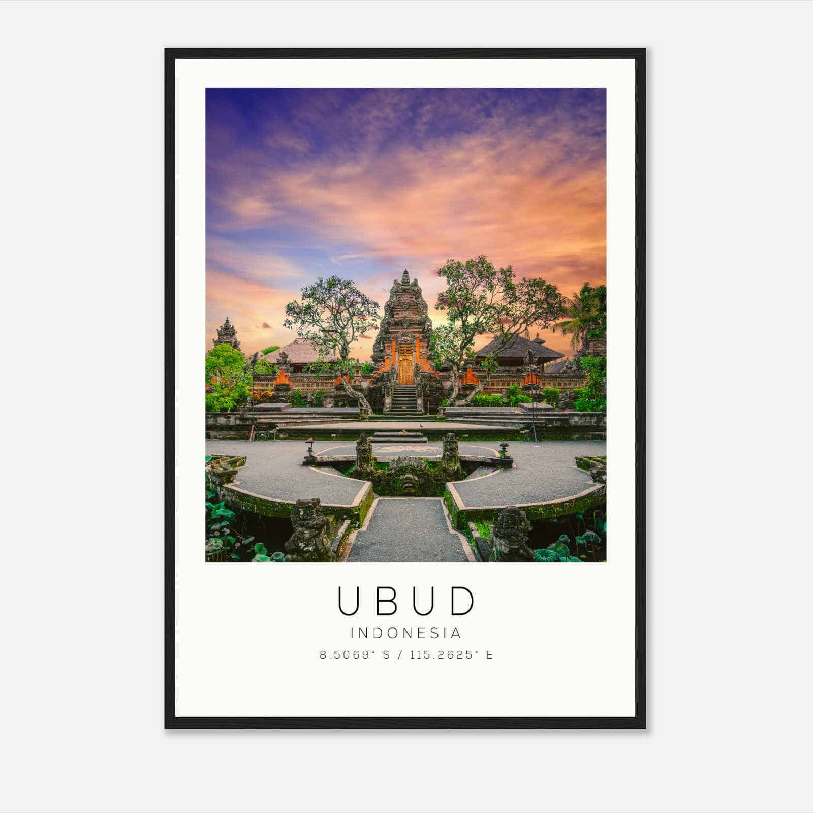 Ubud Indonesia Travel Photo Poster, Ubud Travel Print, Minimalist Travel Poster Print