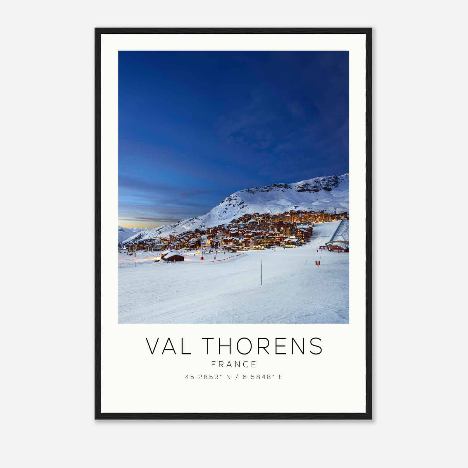 Val Thorens France Travel Photo Poster, Val Thorens Travel Print, Minimalist Travel Poster Print