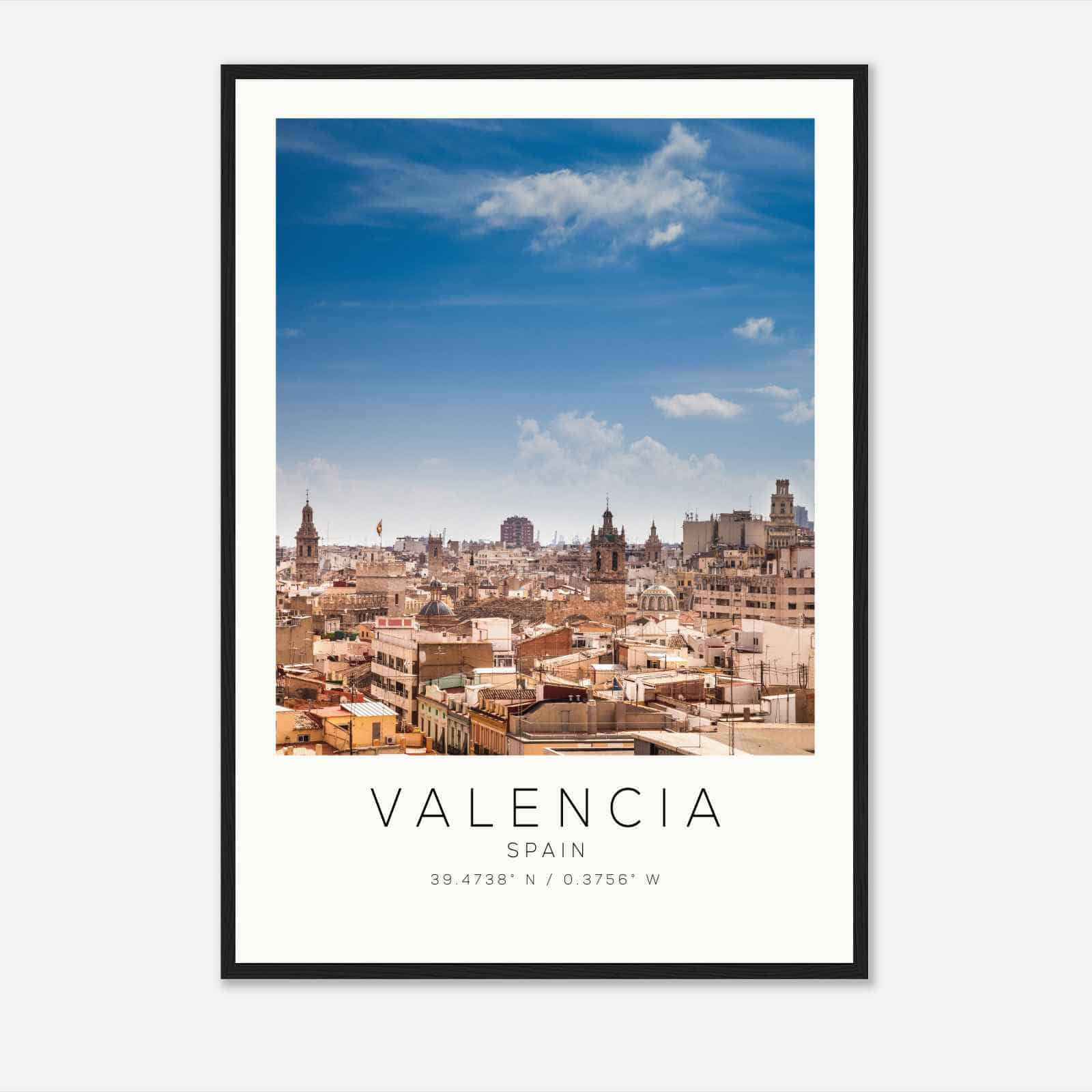 Valencia Spain Travel Photo Poster, Valencia Travel Print, Minimalist Travel Poster Print