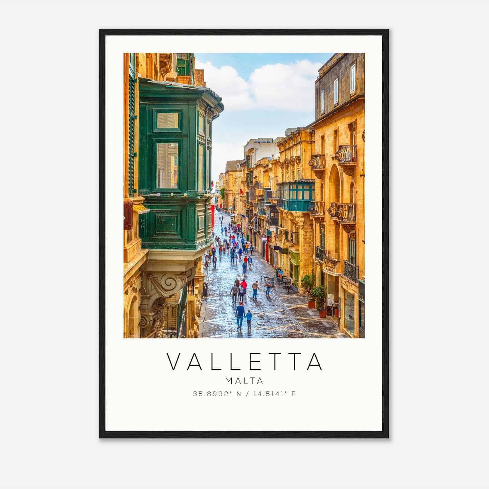 Valletta Malta Travel Photo Poster, Valletta Travel Print, Minimalist Travel Poster Print DS2
