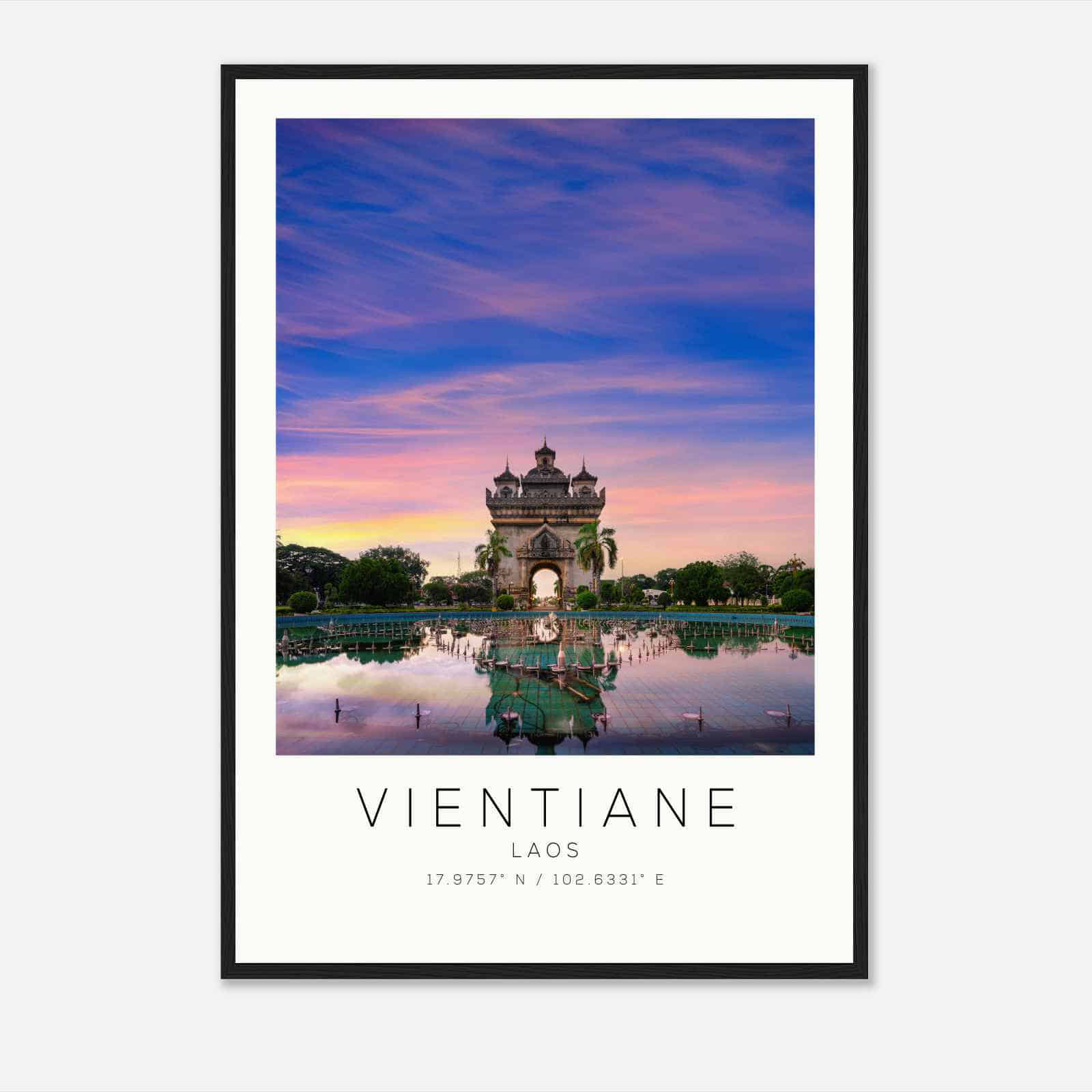 Vientiane Laos Travel Photo Poster, Vientiane Travel Print, Minimalist Travel Poster Print