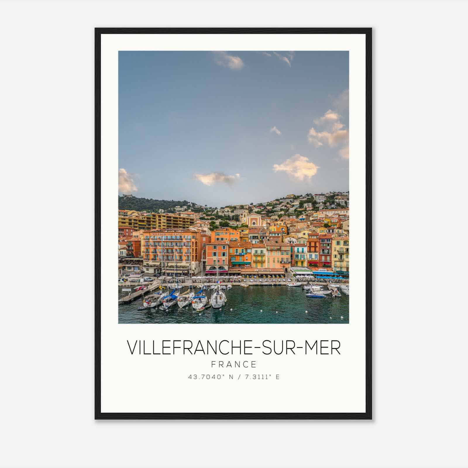 Villefranche-sur-Mer France Travel Photo Poster, Villefranche-sur-Mer Travel Print, Minimalist Travel Poster Print