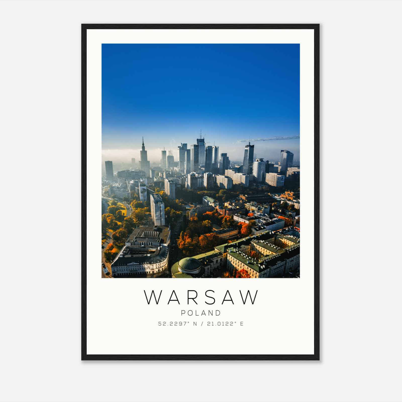 Warsaw Poland Travel Photo Poster, Warsaw Travel Print, Minimalist Travel Poster Print DS2