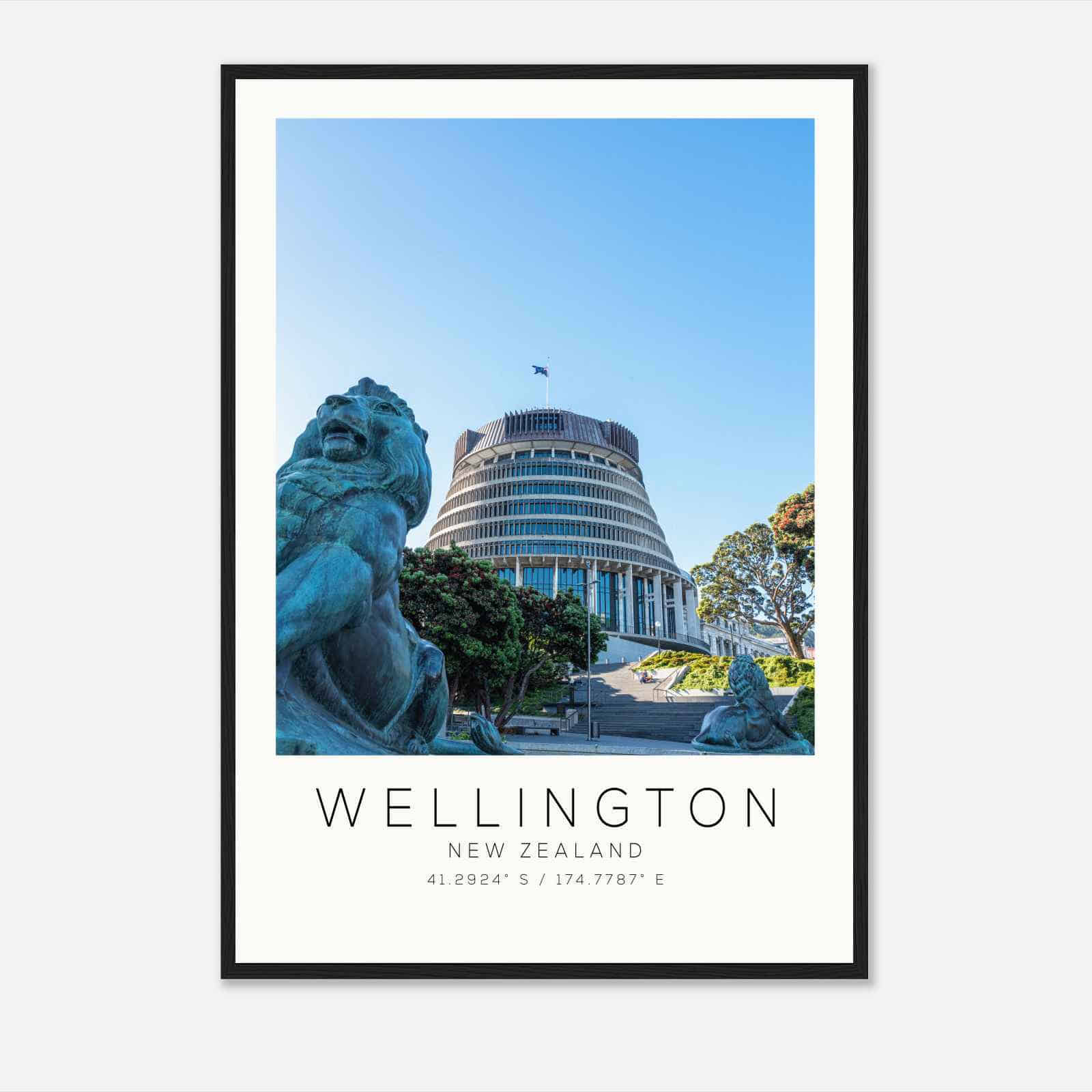 Wellington New Zealand Travel Photo Poster, Wellington Travel Print, Minimalist Travel Poster Print