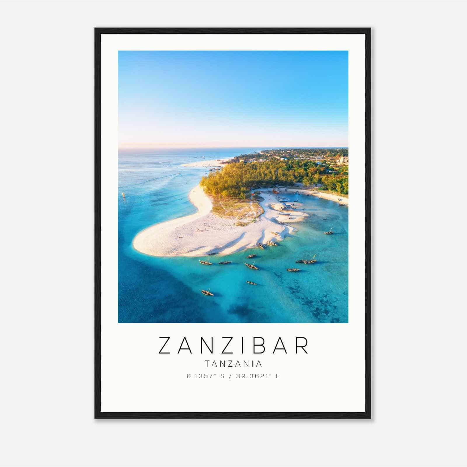 Zanzibar Tanzania Travel Photo Poster, Zanzibar Travel Print, Minimalist Travel Poster Print