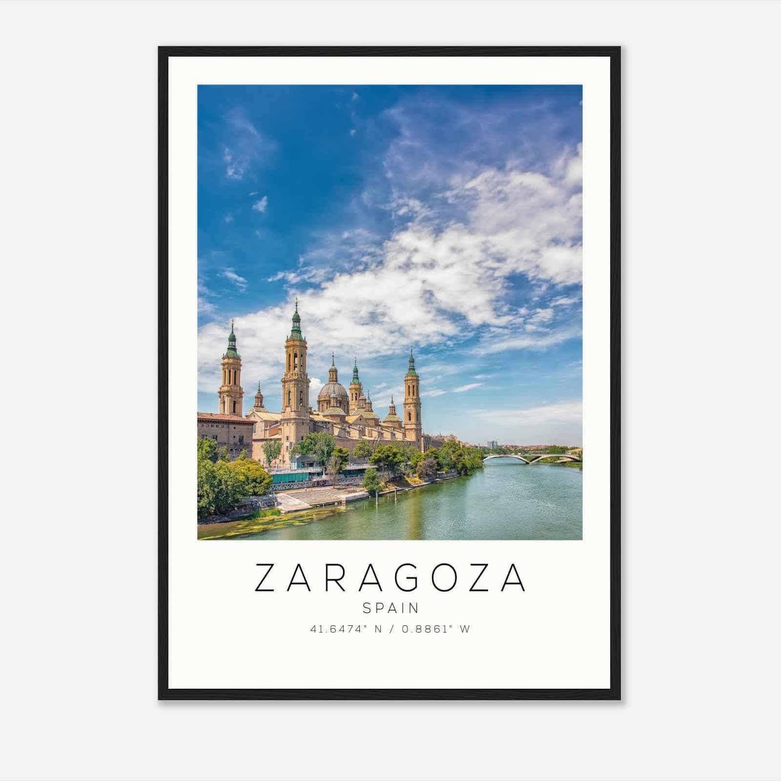 ZARAGOZA Spain Travel Photo Poster, ZARAGOZA Travel Print, Minimalist Travel Poster Print