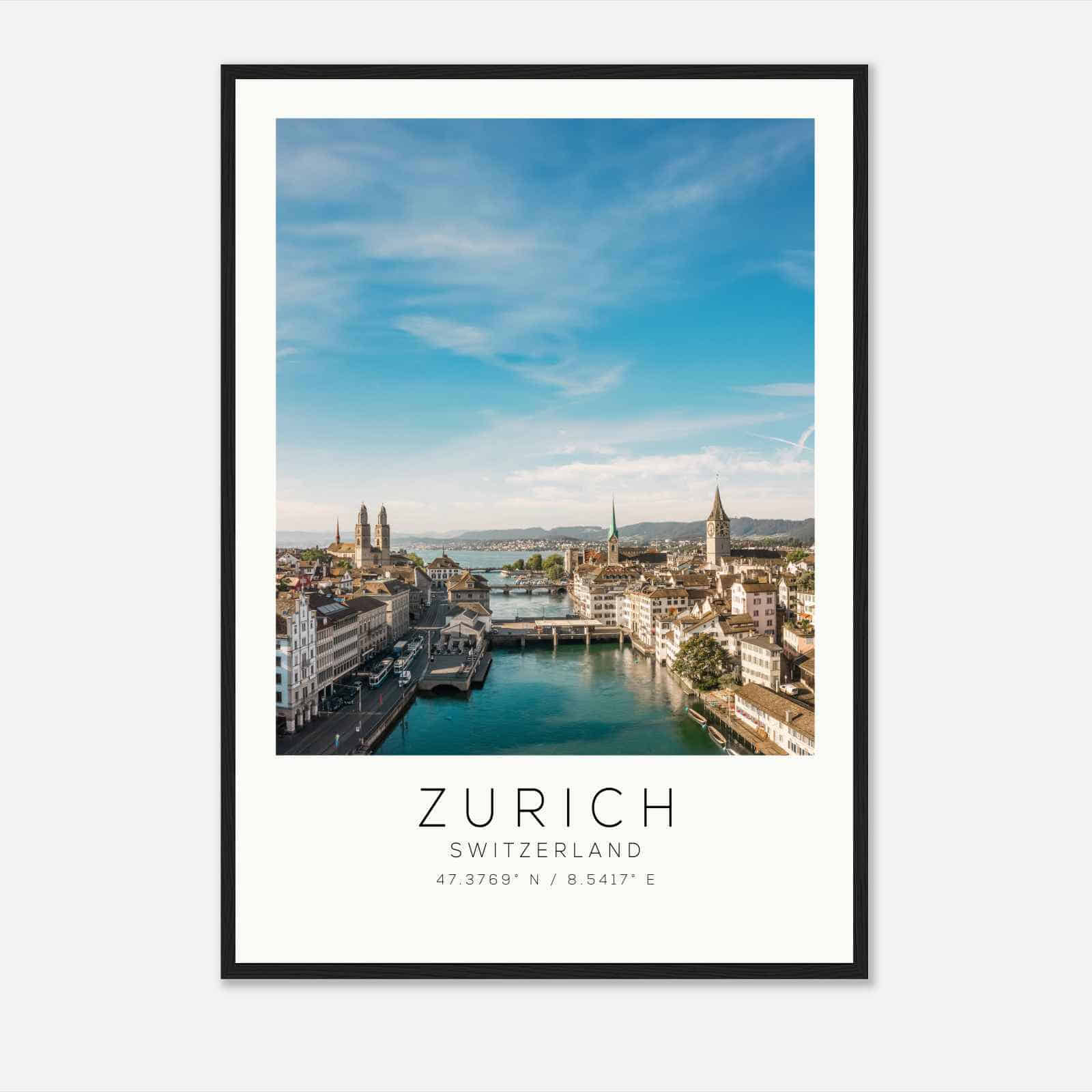Zurich Switzerland Travel Photo Poster, Zurich Travel Print, Minimalist Travel Poster Print