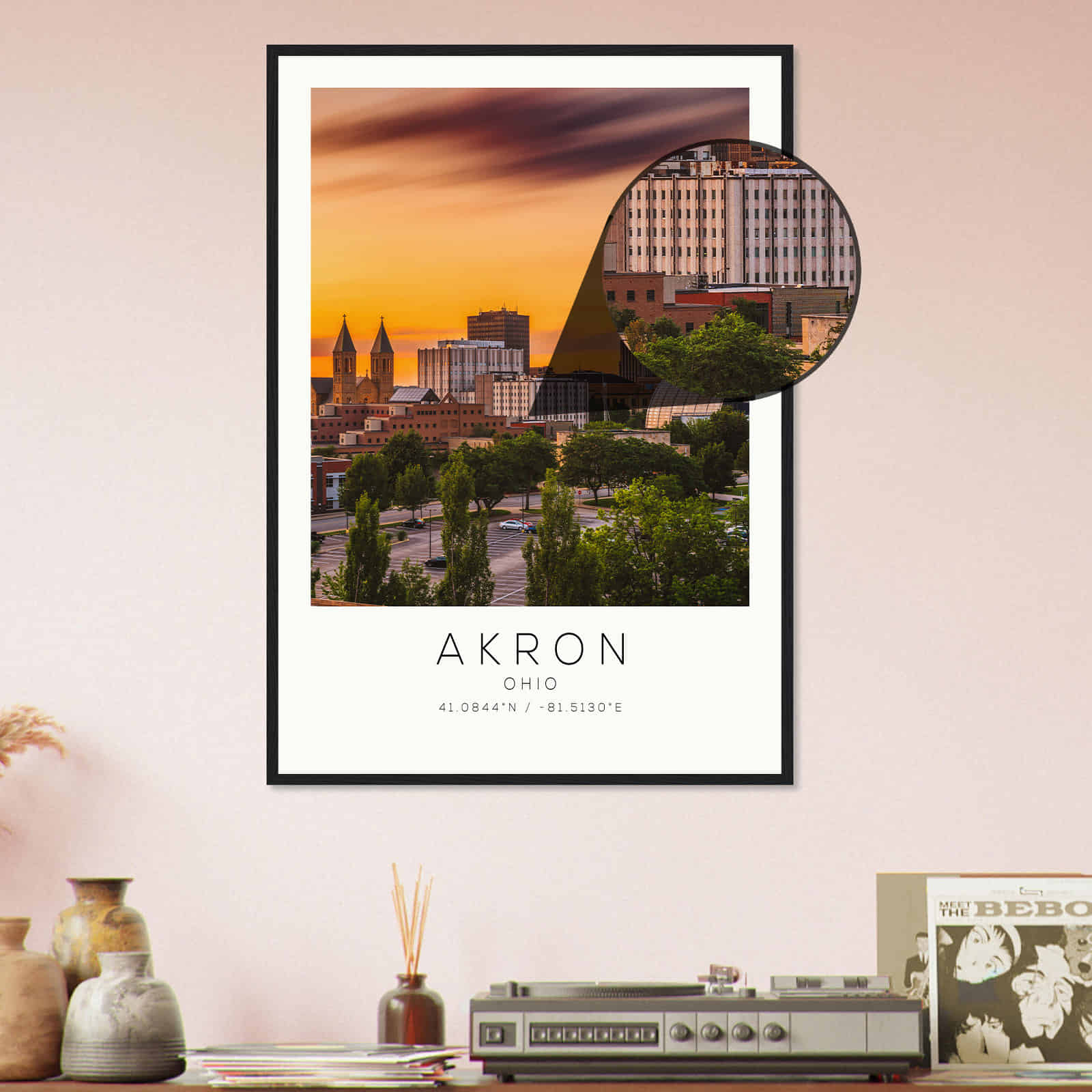 Deerfield Kansas Map Poster, Modern Home Decor Wall Art Print (Copy)