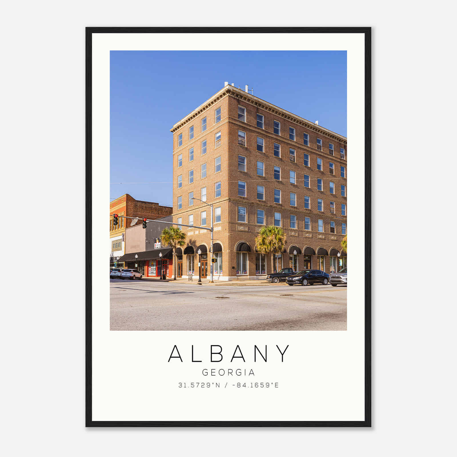 Albany Georgia Photo Travel Poster, Albany Travel Print, Minimalist Travel Print DS2