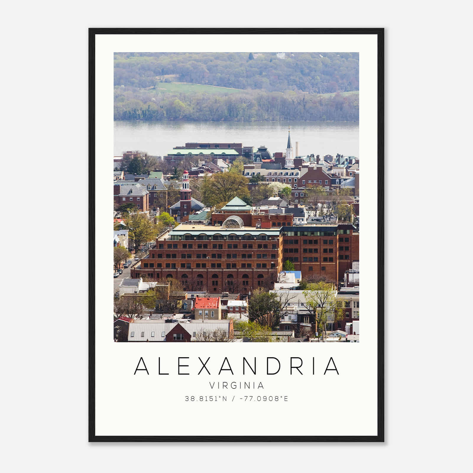 Alexandria Virginia Photo Travel Poster, Alexandria Travel Print, Minimalist Travel Print
