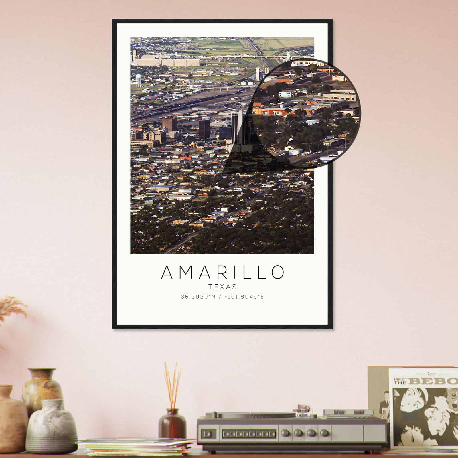 Deerfield Kansas Map Poster, Modern Home Decor Wall Art Print (Copy)