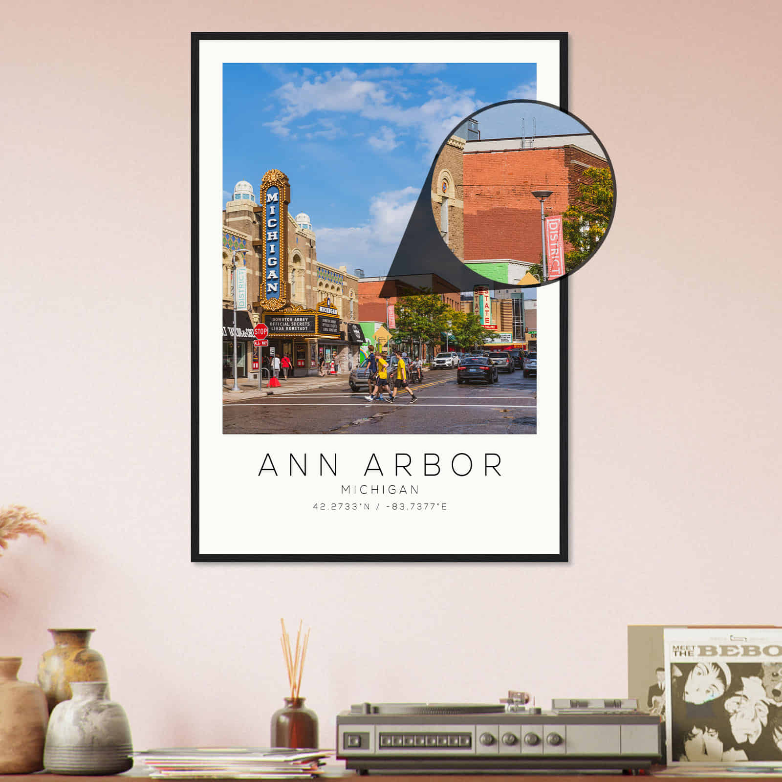 Deerfield Kansas Map Poster, Modern Home Decor Wall Art Print (Copy)