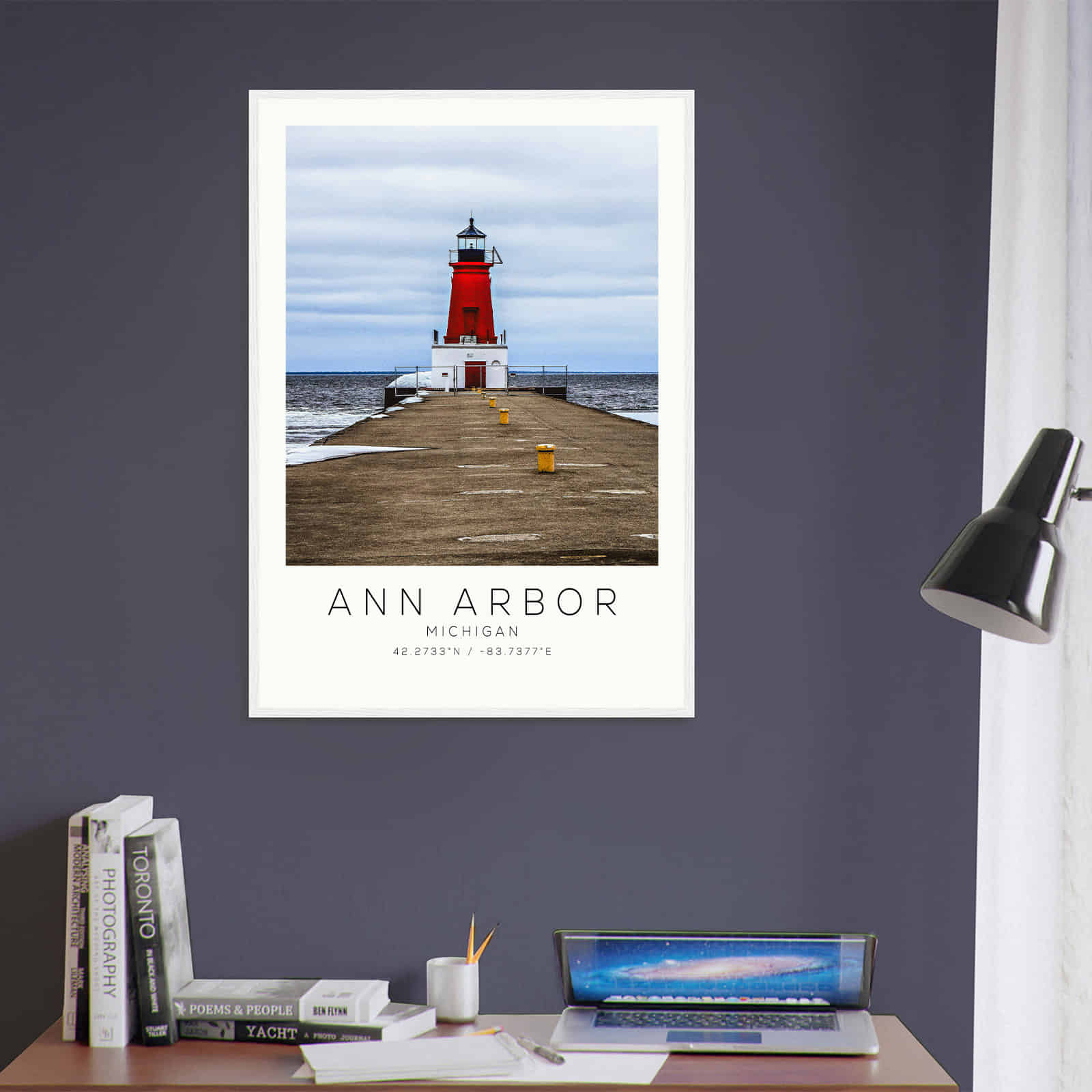 Deerfield Kansas Map Poster, Modern Home Decor Wall Art Print (Copy)