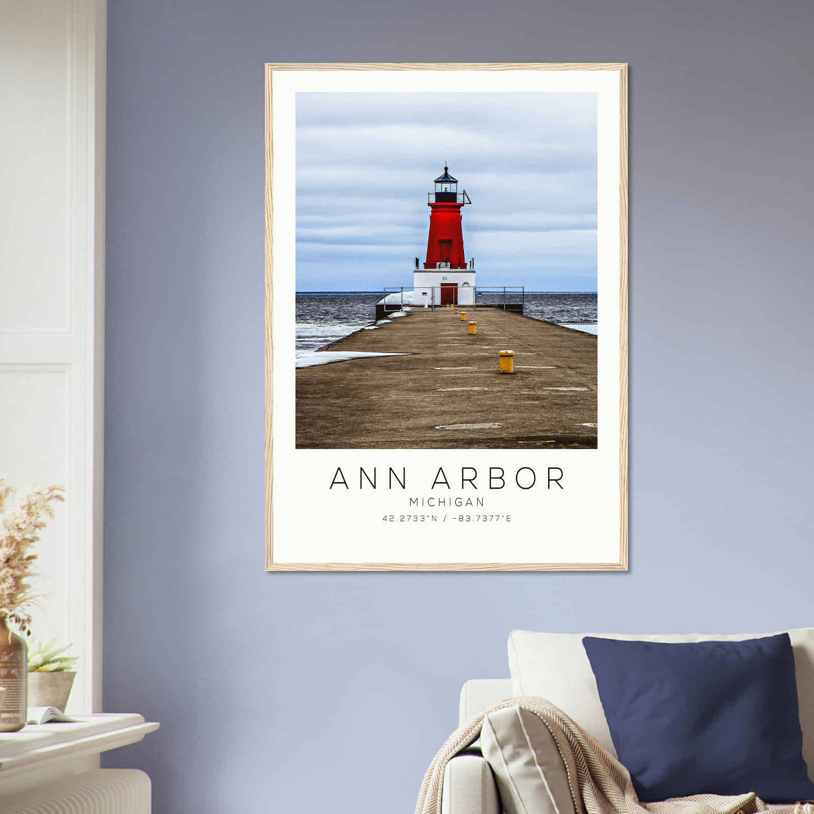 Deerfield Kansas Map Poster, Modern Home Decor Wall Art Print (Copy)