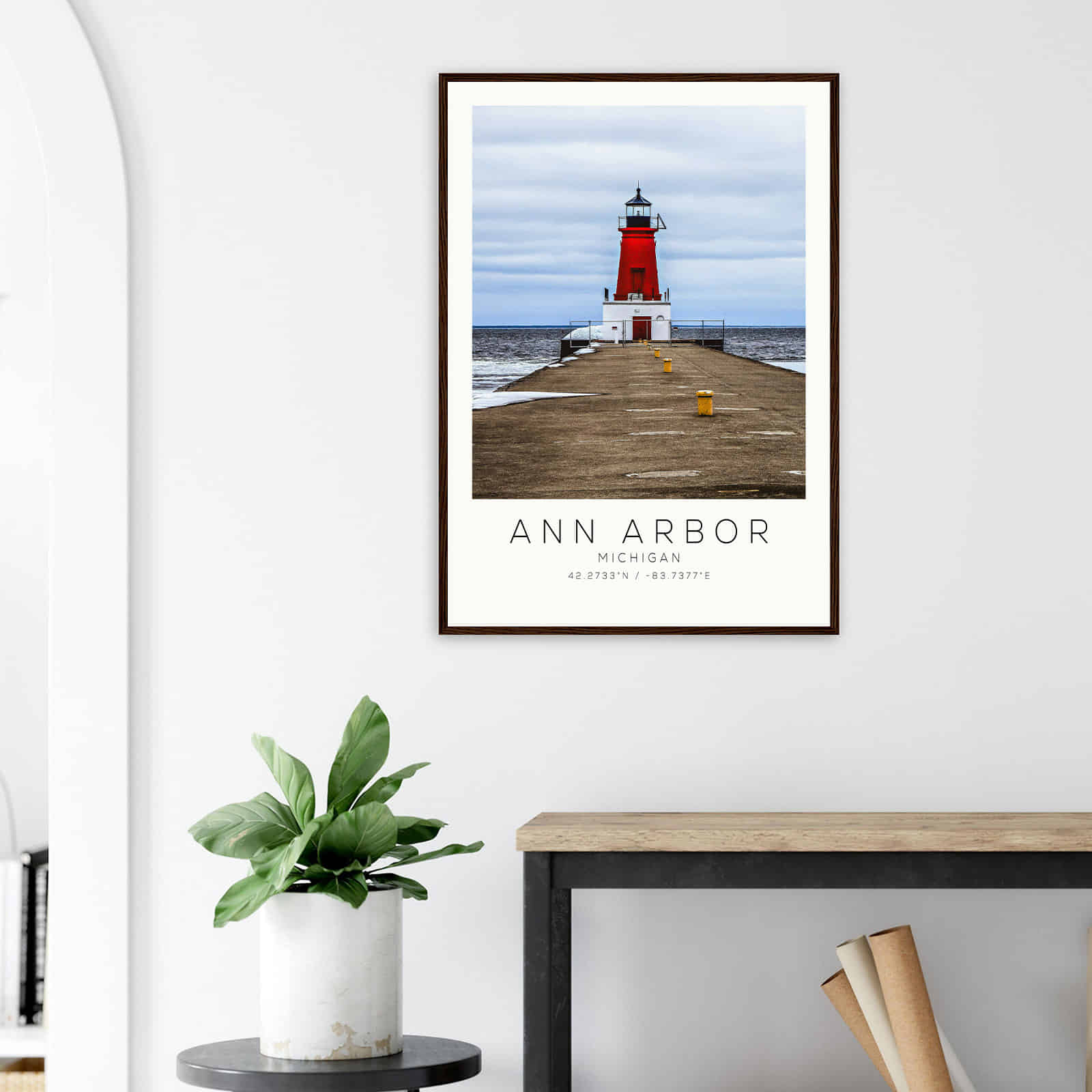 Deerfield Kansas Map Poster, Modern Home Decor Wall Art Print (Copy)