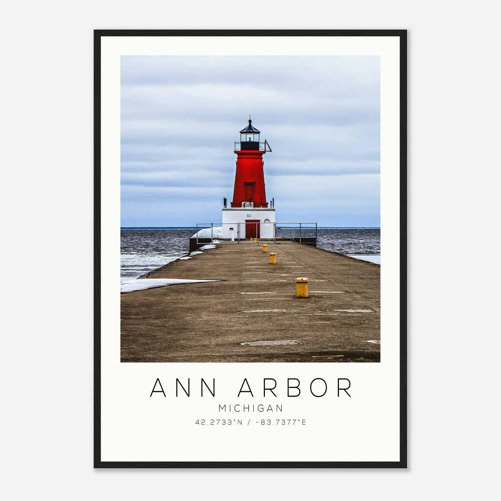 Ann Arbor Michigan Photo Travel Poster, Ann Arbor Travel Print, Minimalist Travel Print DS2