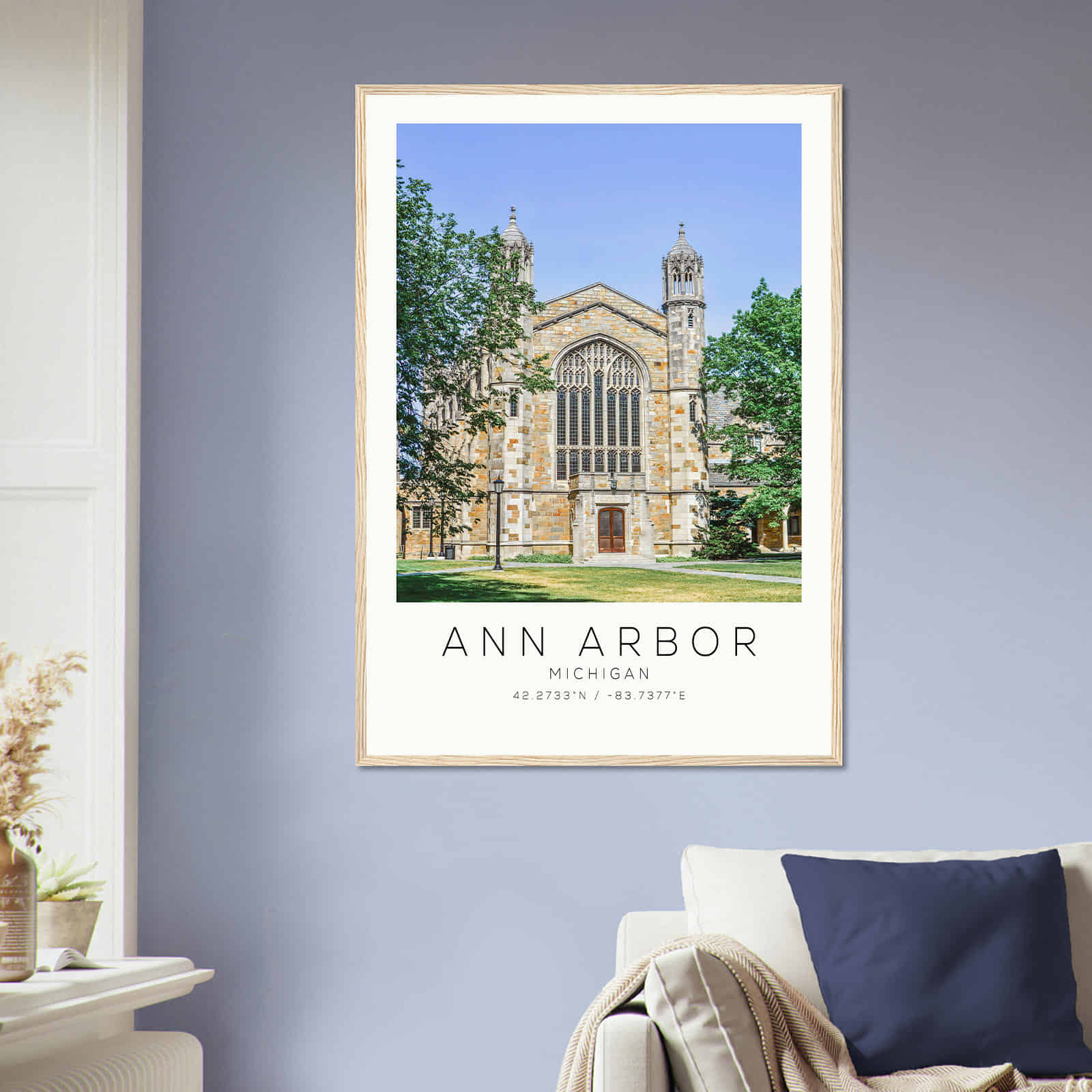 Deerfield Kansas Map Poster, Modern Home Decor Wall Art Print (Copy)