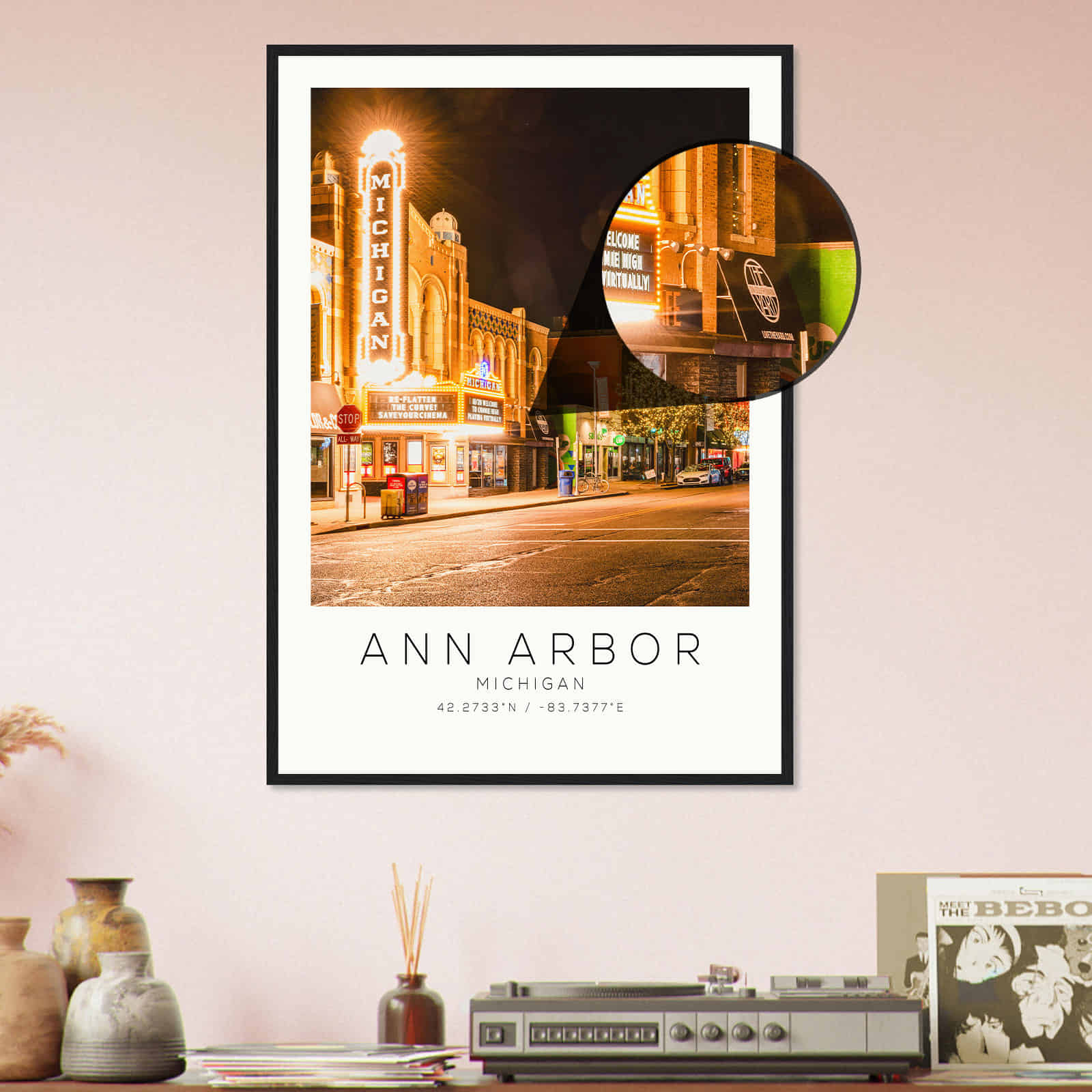 Deerfield Kansas Map Poster, Modern Home Decor Wall Art Print (Copy)