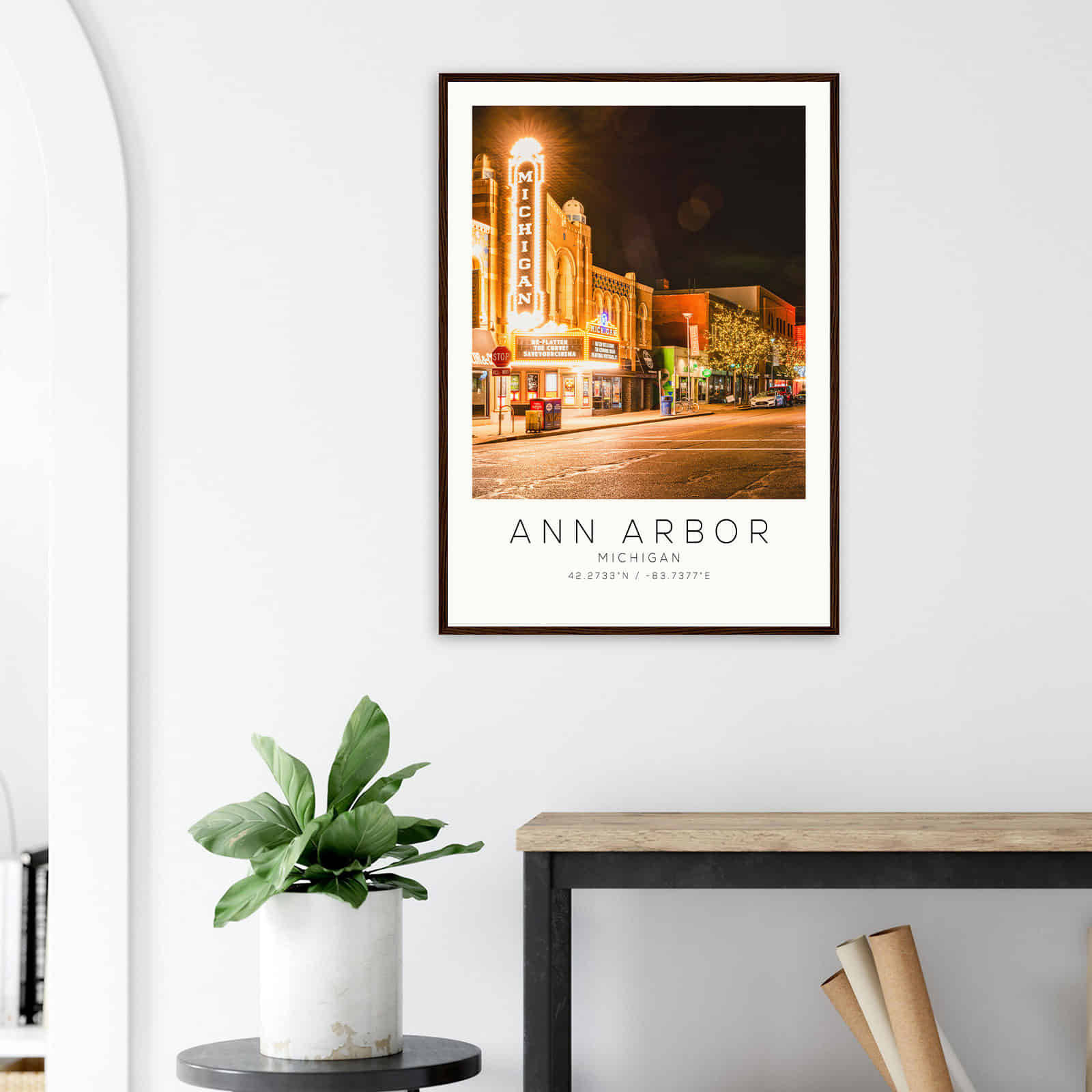 Deerfield Kansas Map Poster, Modern Home Decor Wall Art Print (Copy)