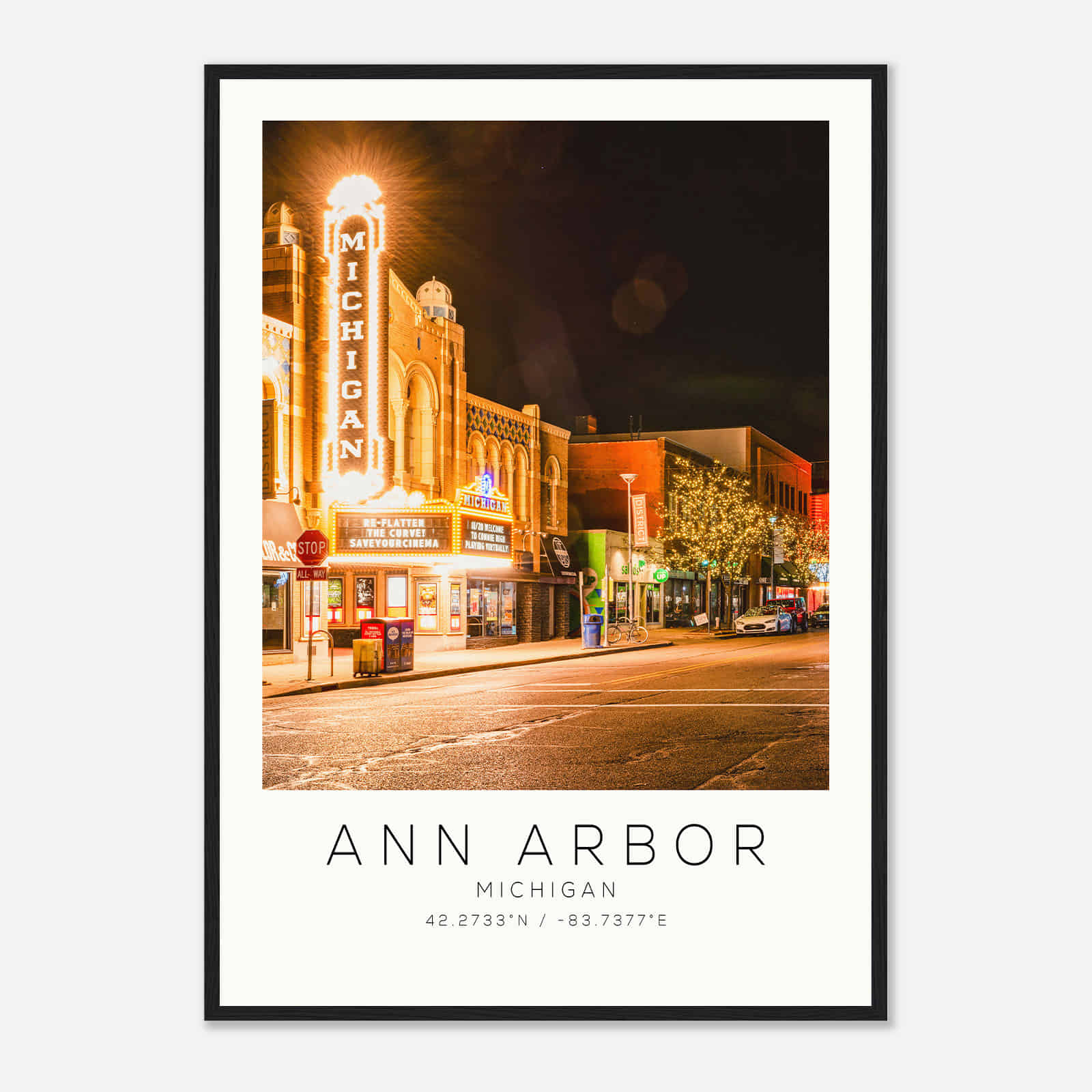 Ann Arbor Michigan Photo Travel Poster, Ann Arbor Travel Print, Minimalist Travel Print DS4