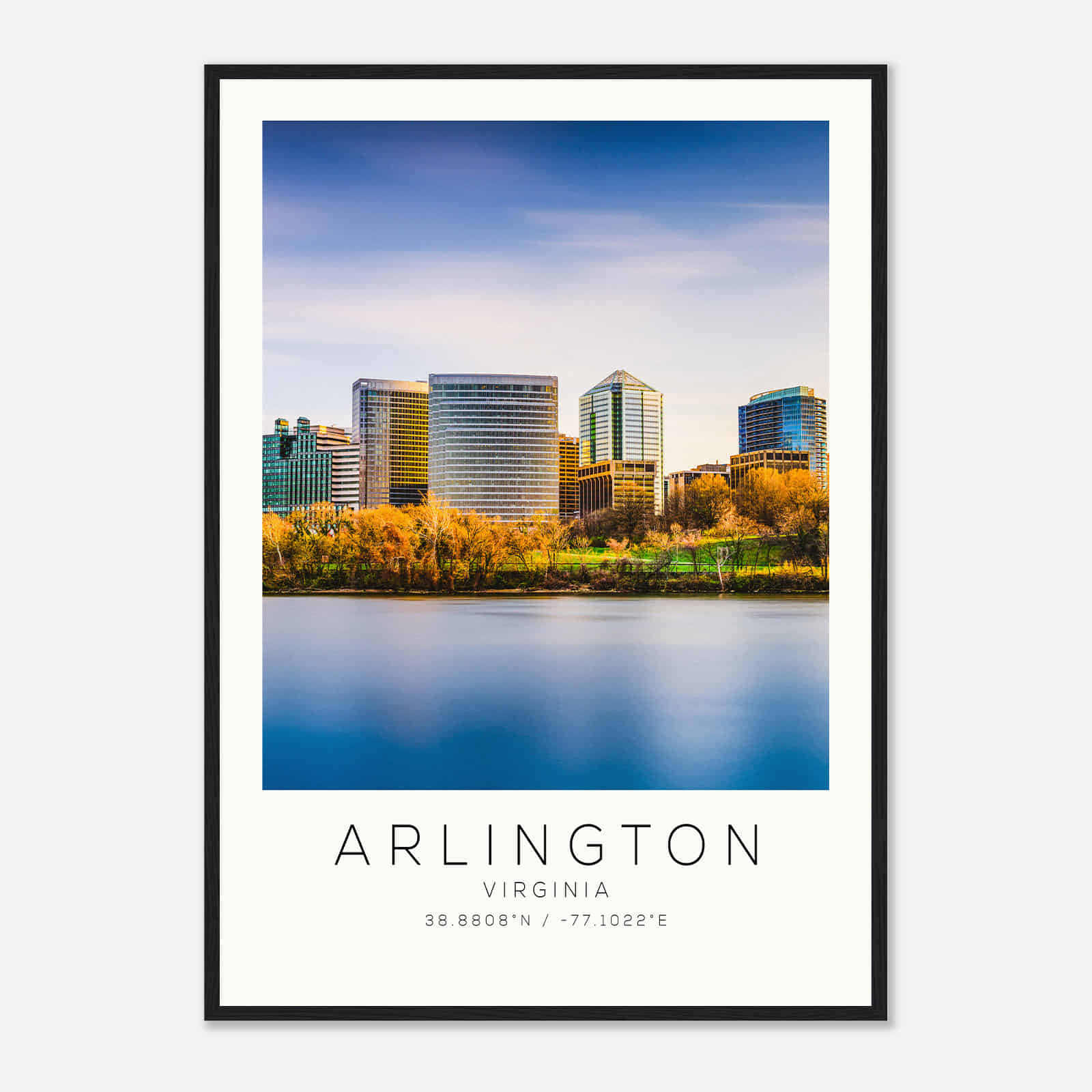 Arlington Virginia Photo Travel Poster, Arlington Travel Print, Minimalist Travel Print