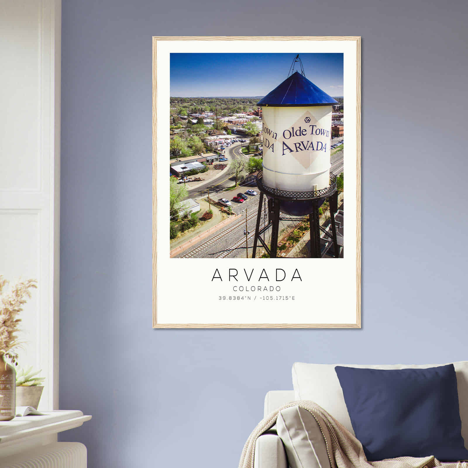 Deerfield Kansas Map Poster, Modern Home Decor Wall Art Print (Copy)