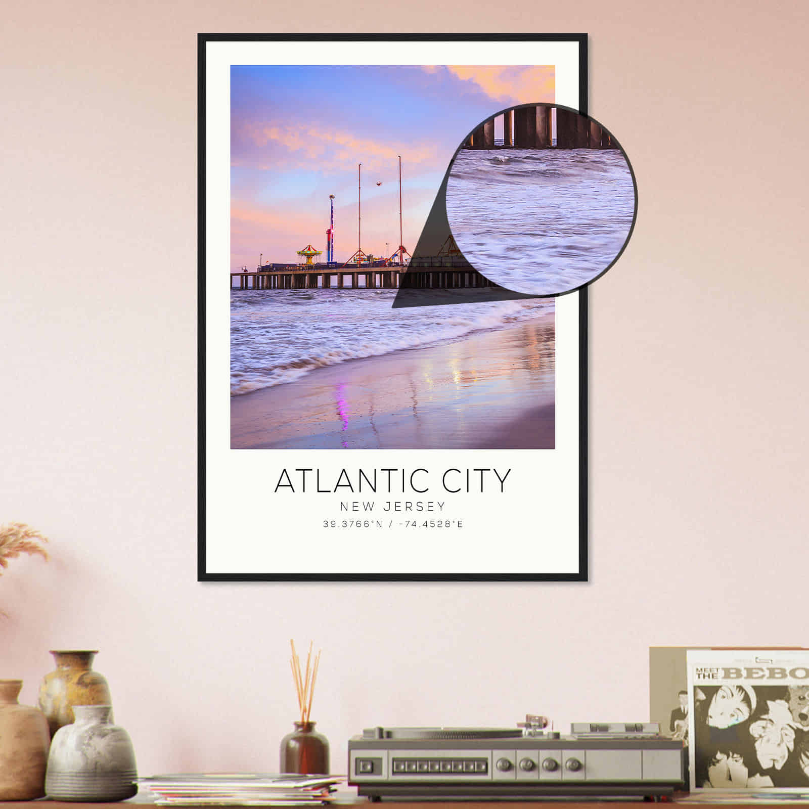 Deerfield Kansas Map Poster, Modern Home Decor Wall Art Print (Copy)