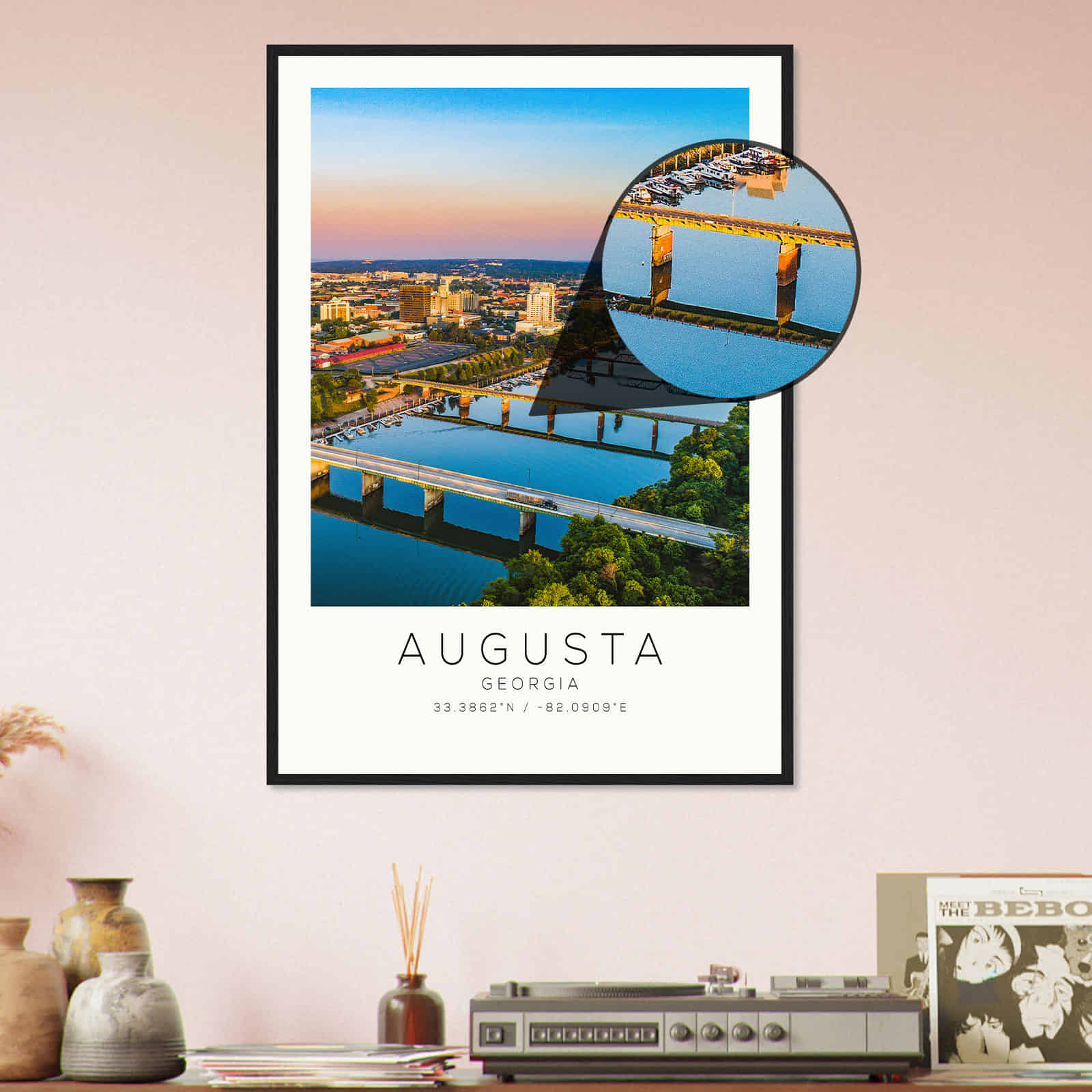 Deerfield Kansas Map Poster, Modern Home Decor Wall Art Print (Copy)