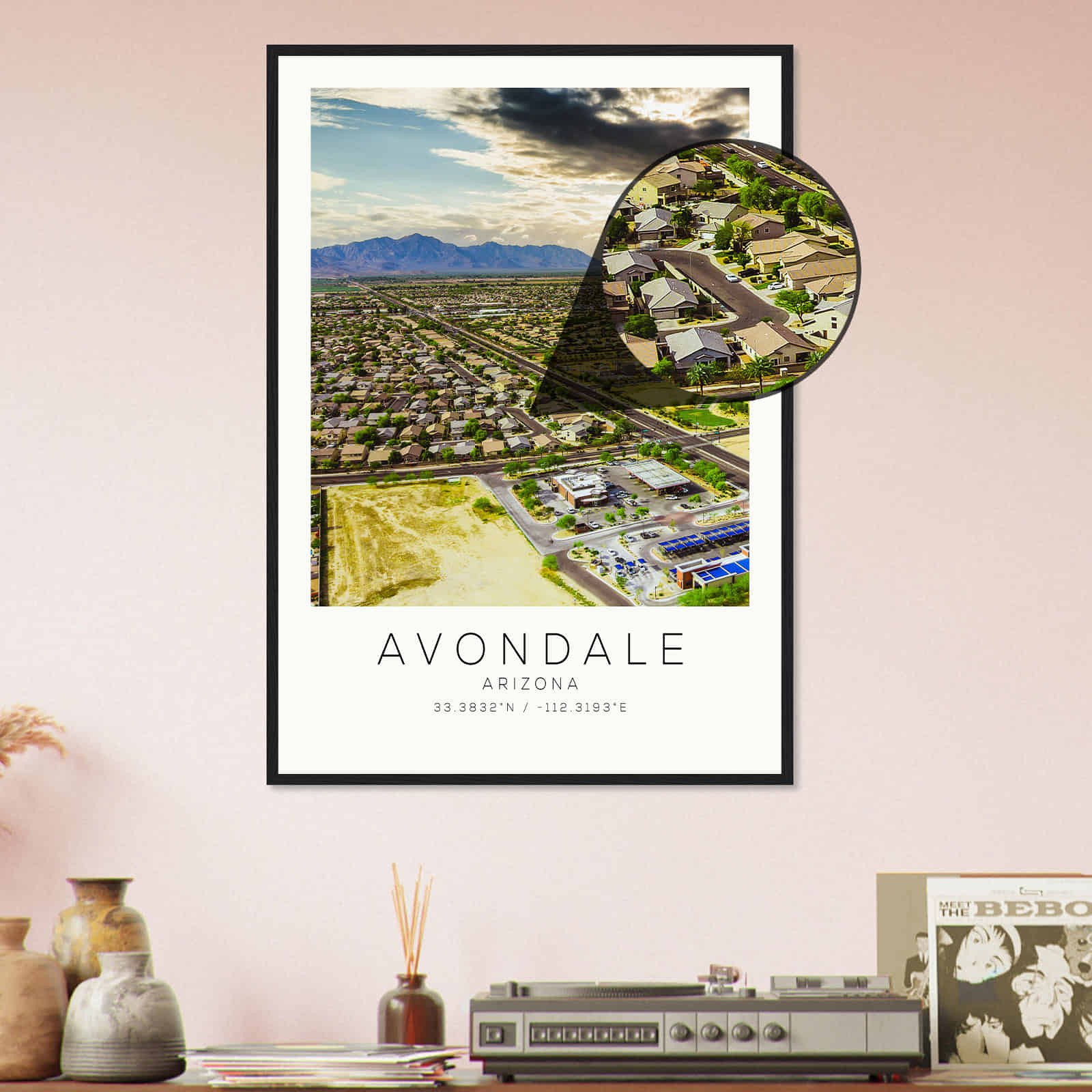 Deerfield Kansas Map Poster, Modern Home Decor Wall Art Print (Copy)