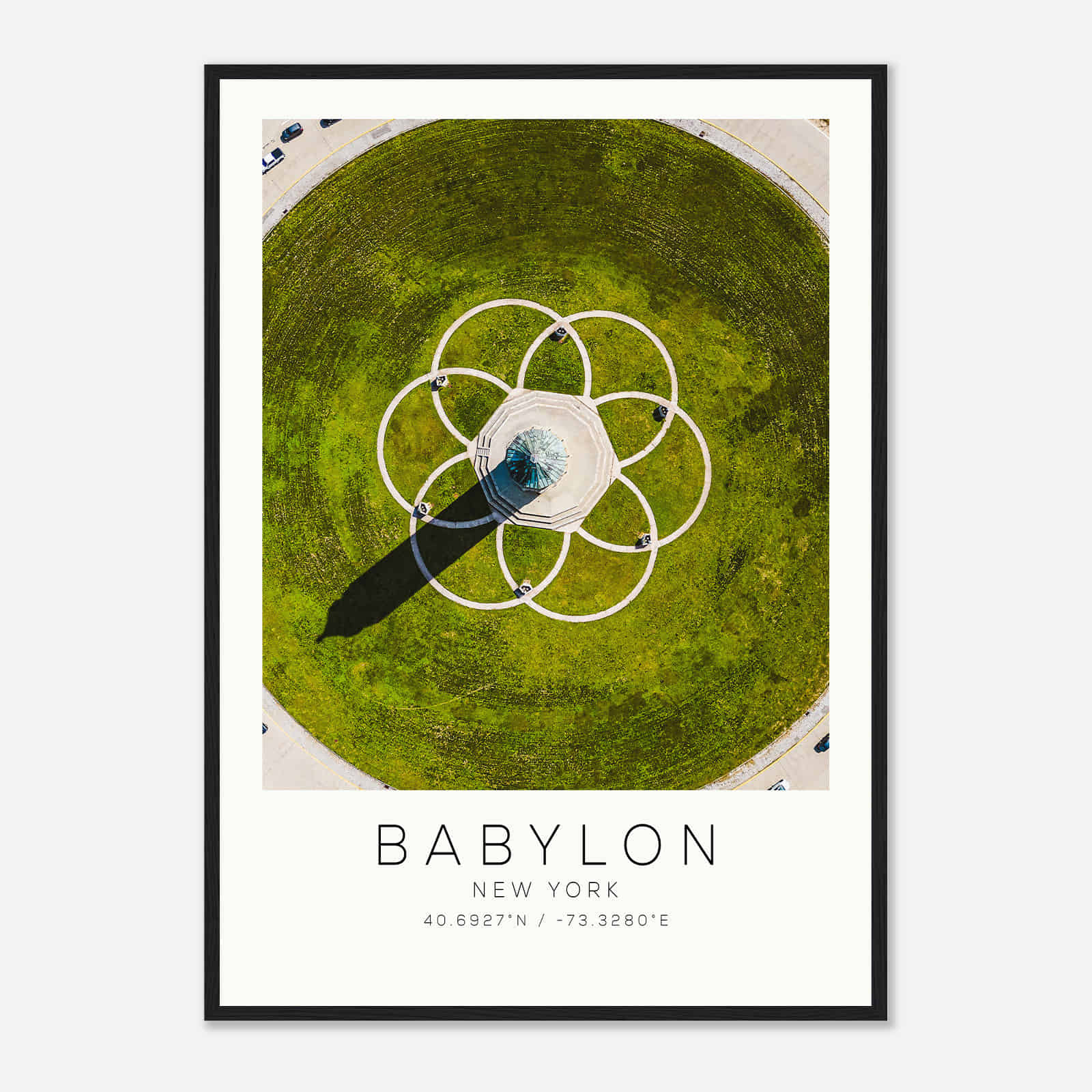 Babylon New York Photo Travel Poster, Babylon Travel Print, Minimalist Travel Print