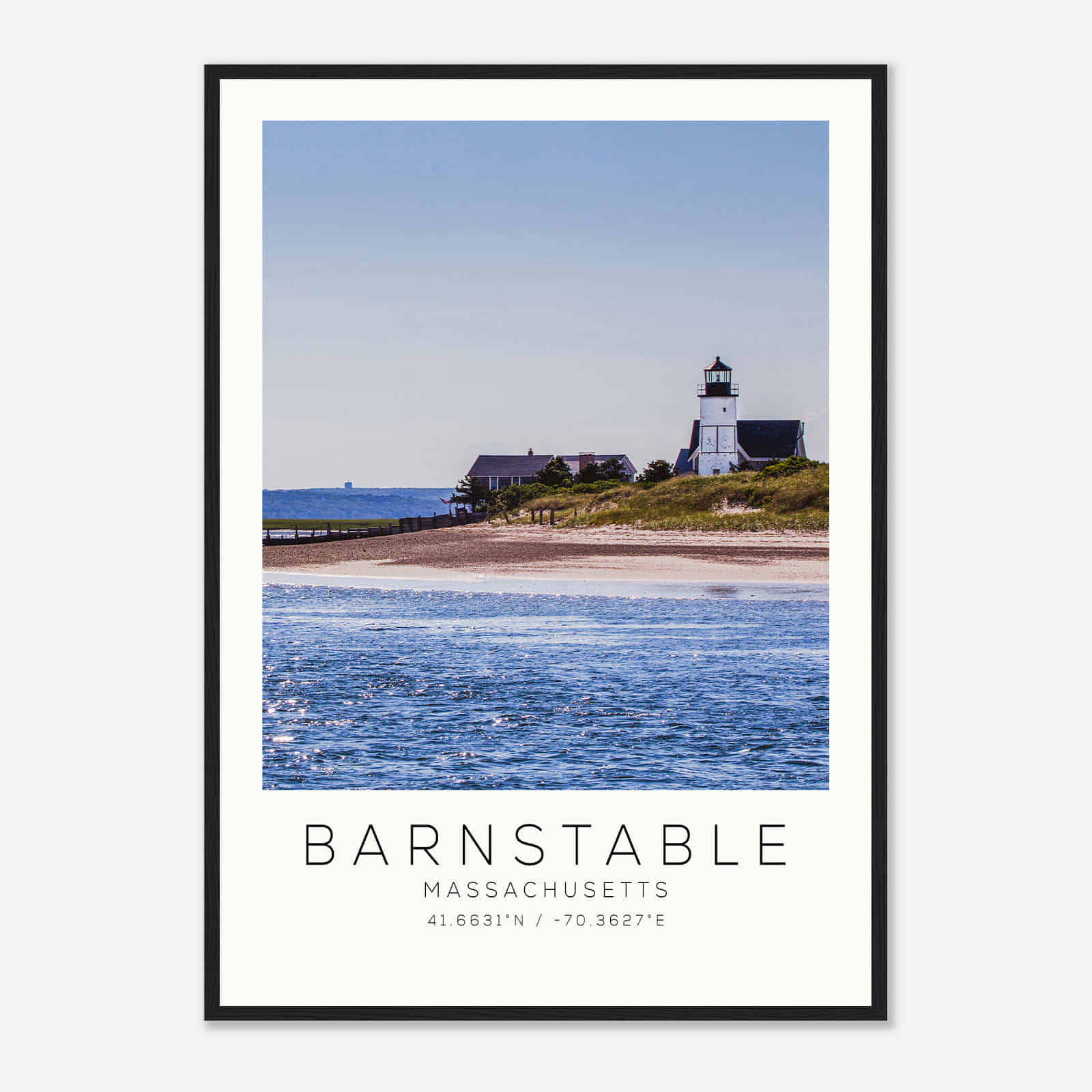Barnstable Massachusetts Photo Travel Poster, Barnstable Travel Print, Minimalist Travel Print
