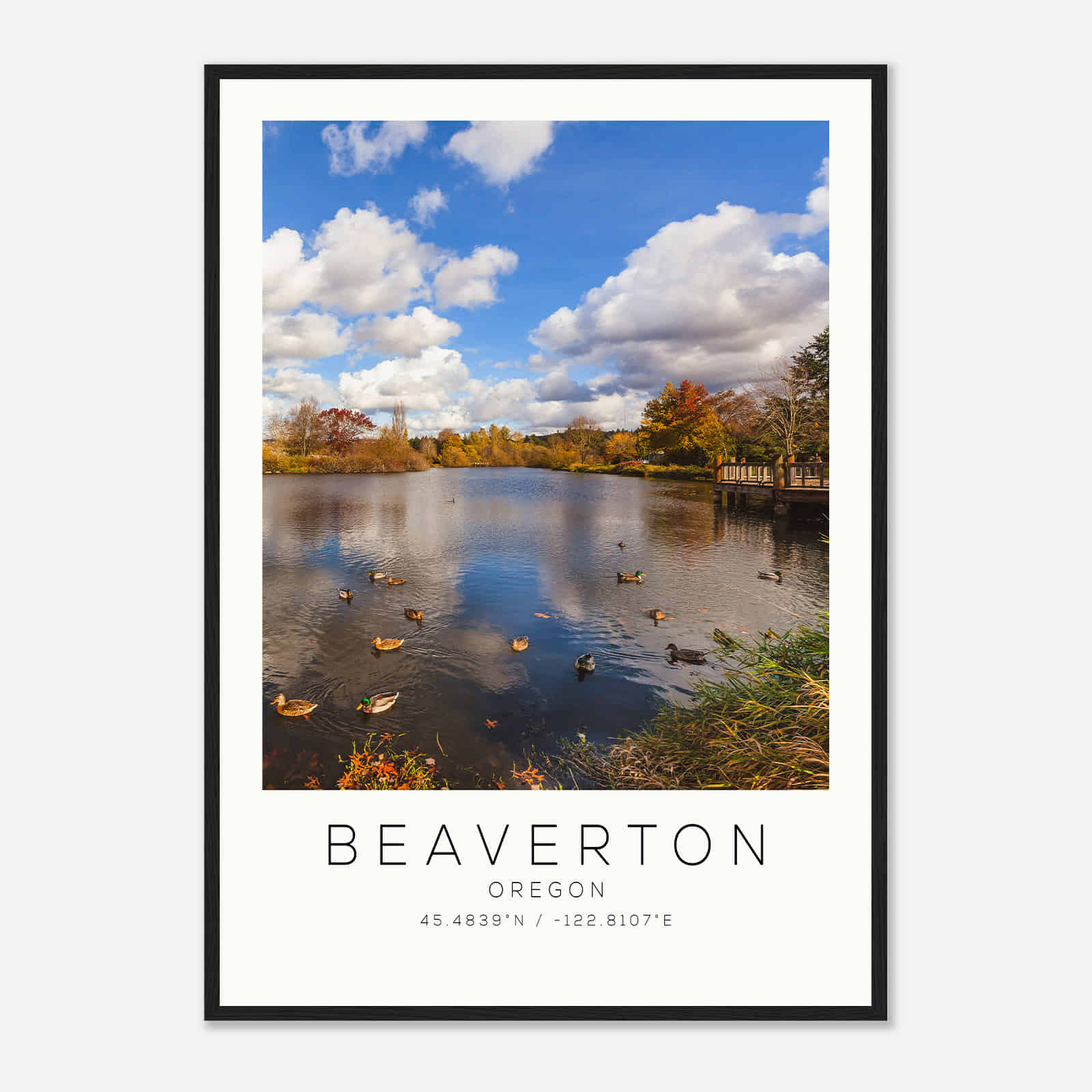 Beaverton Oregon Photo Travel Poster, Beaverton Travel Print, Minimalist Travel Print
