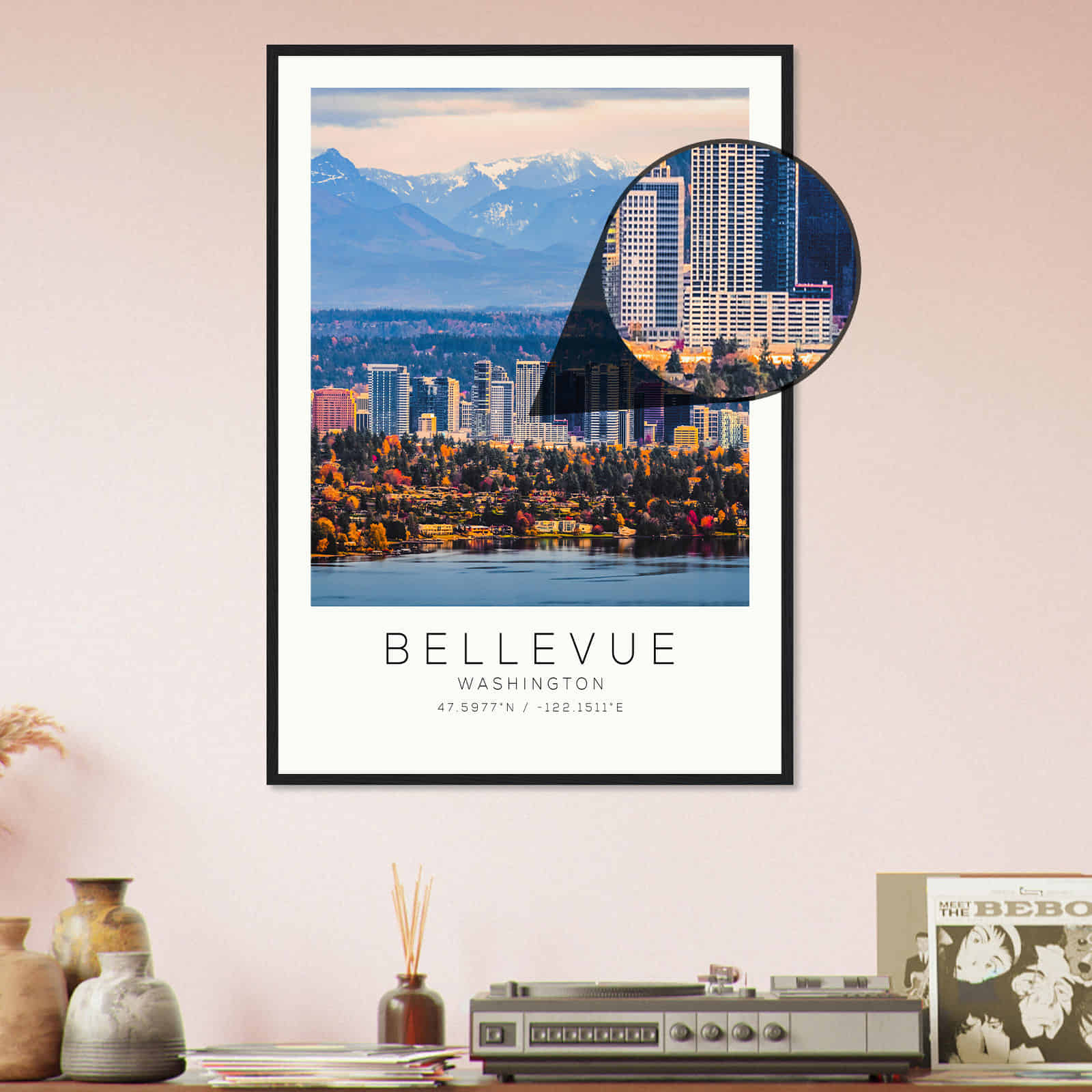 Deerfield Kansas Map Poster, Modern Home Decor Wall Art Print (Copy)