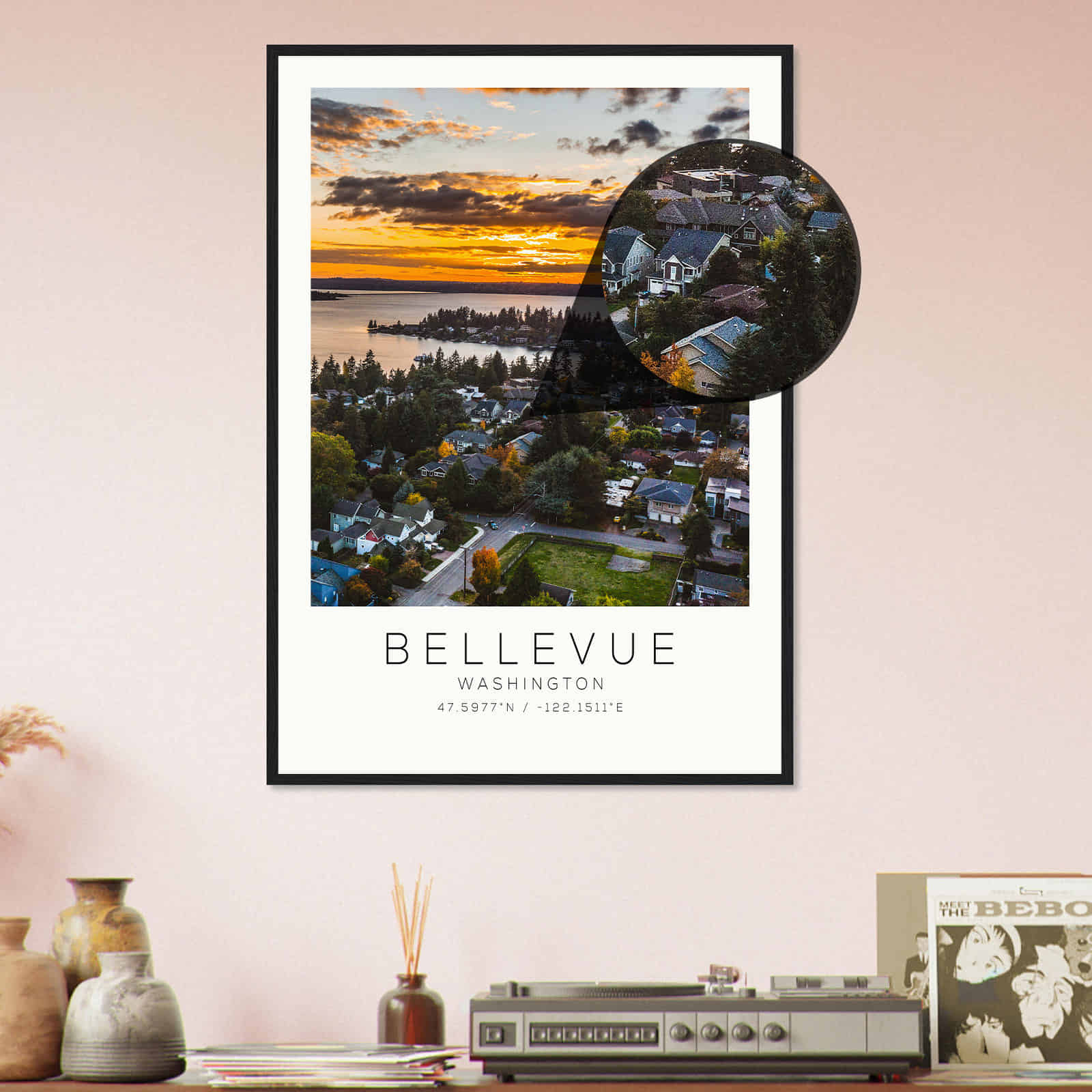 Deerfield Kansas Map Poster, Modern Home Decor Wall Art Print (Copy)