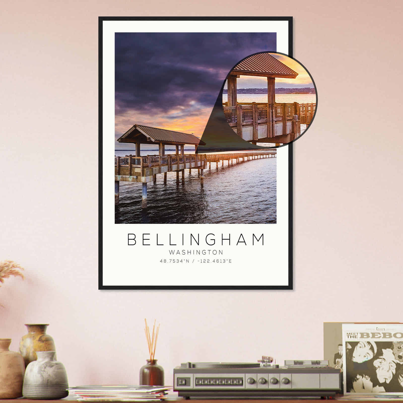 Deerfield Kansas Map Poster, Modern Home Decor Wall Art Print (Copy)