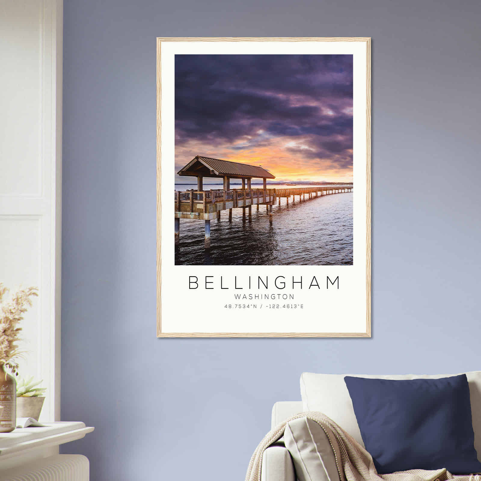 Deerfield Kansas Map Poster, Modern Home Decor Wall Art Print (Copy)