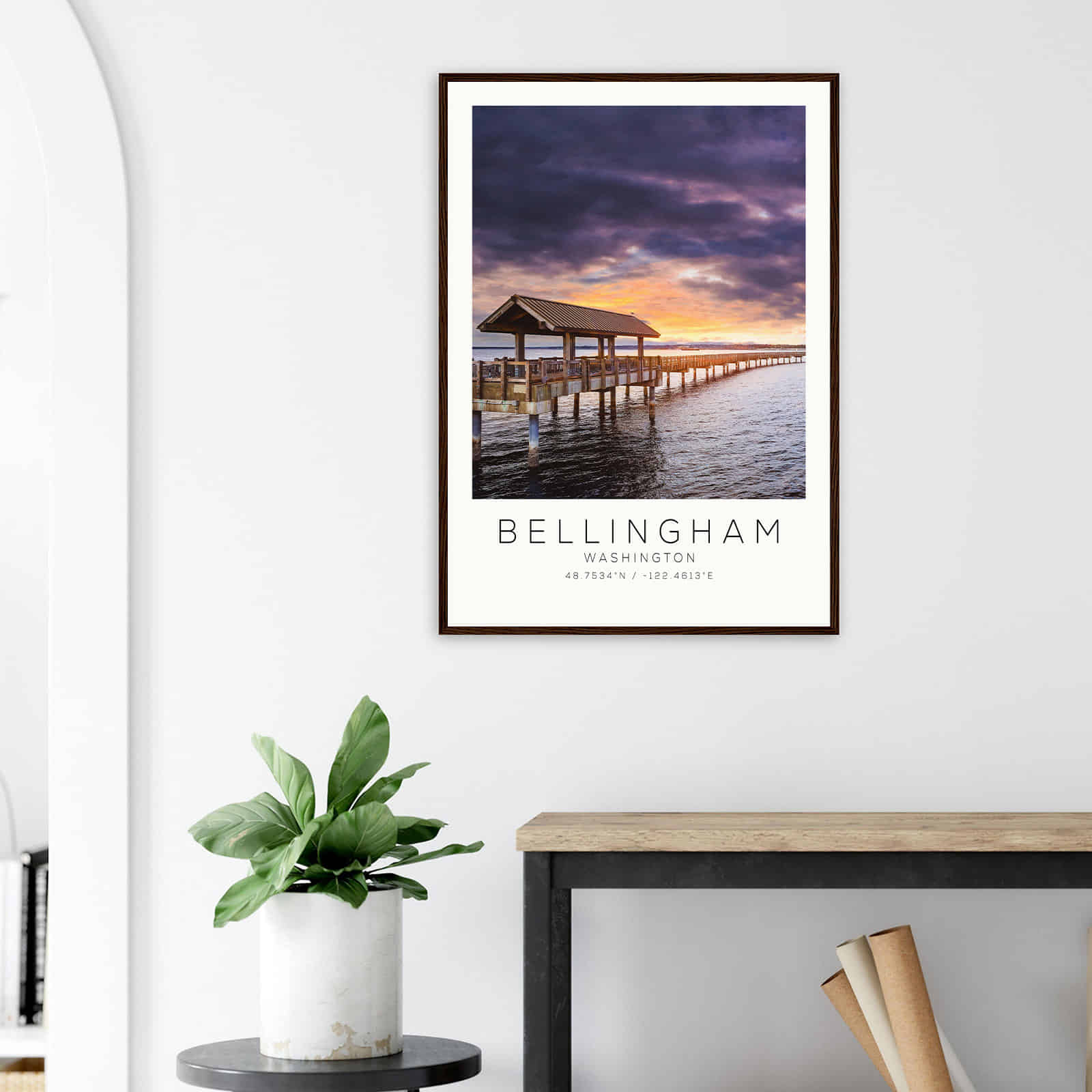 Deerfield Kansas Map Poster, Modern Home Decor Wall Art Print (Copy)