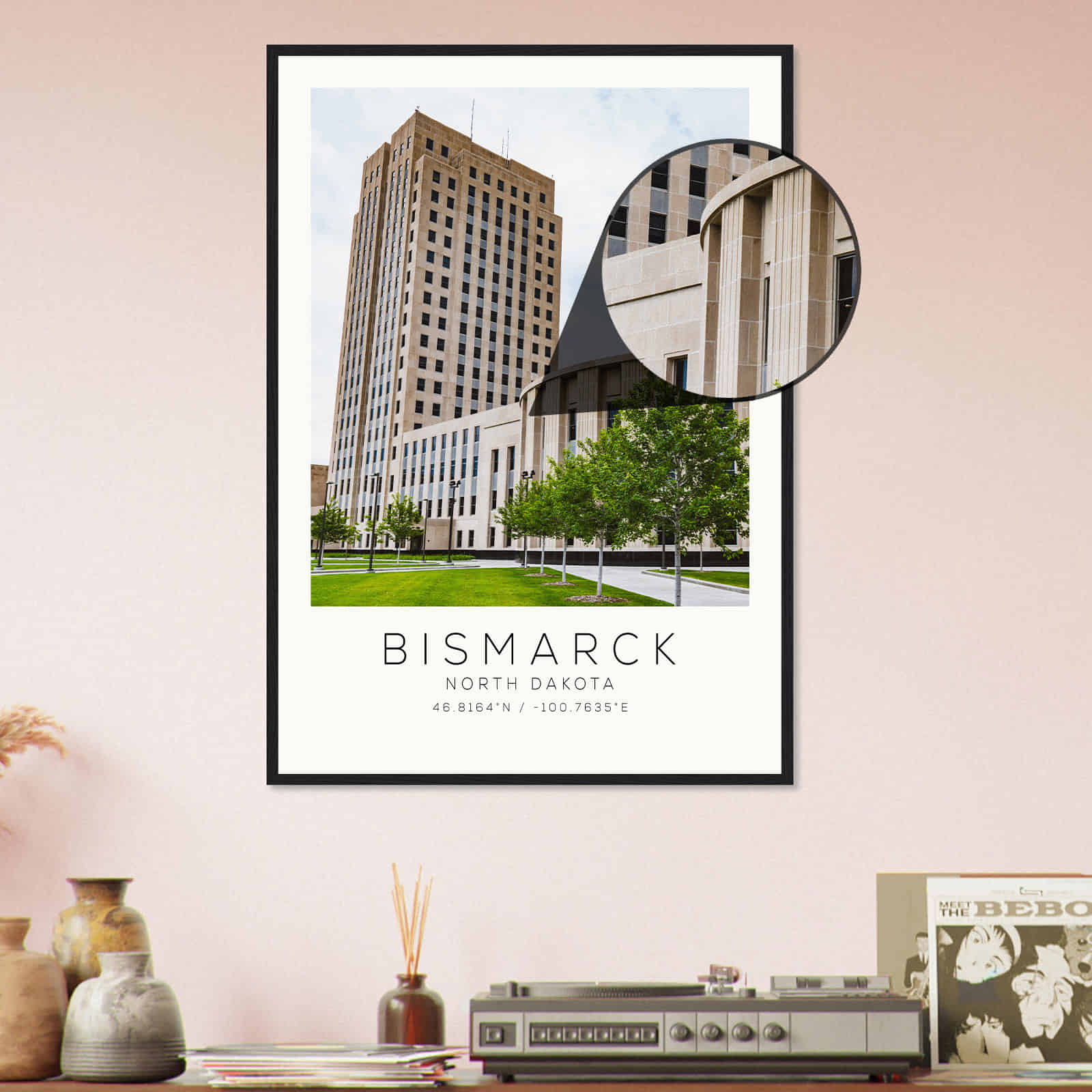 Deerfield Kansas Map Poster, Modern Home Decor Wall Art Print (Copy)