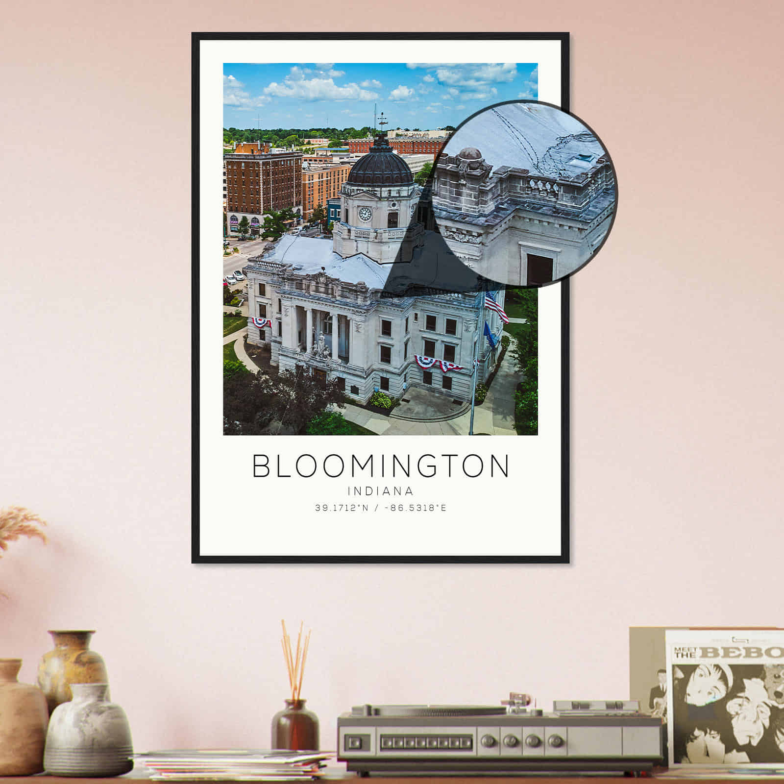 Deerfield Kansas Map Poster, Modern Home Decor Wall Art Print (Copy)