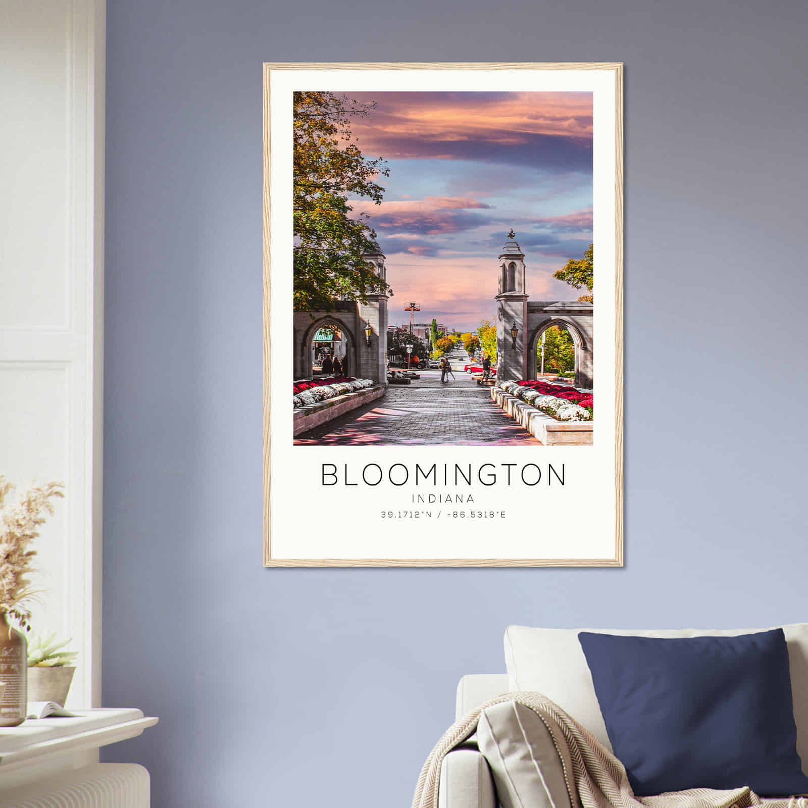 Deerfield Kansas Map Poster, Modern Home Decor Wall Art Print (Copy)