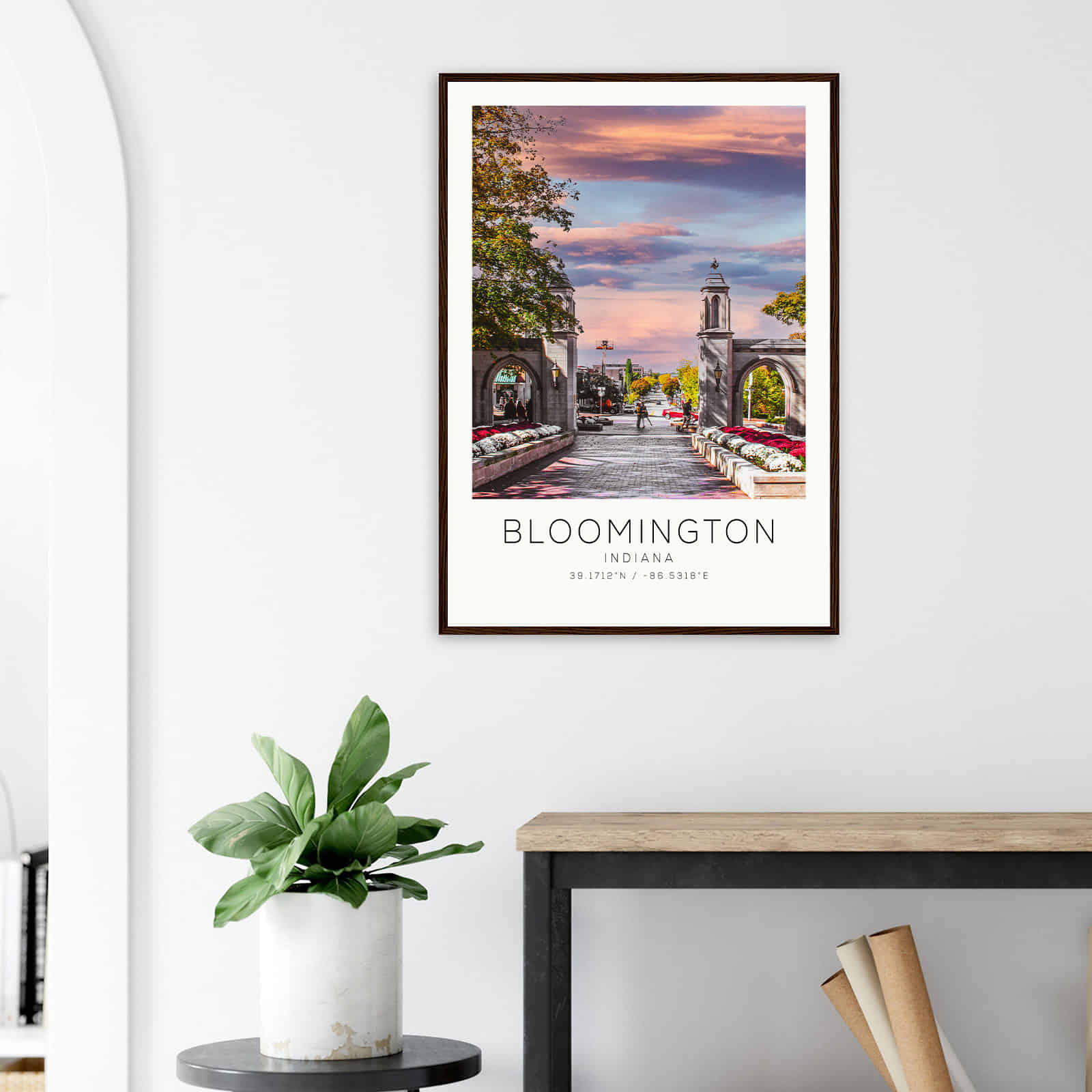 Deerfield Kansas Map Poster, Modern Home Decor Wall Art Print (Copy)