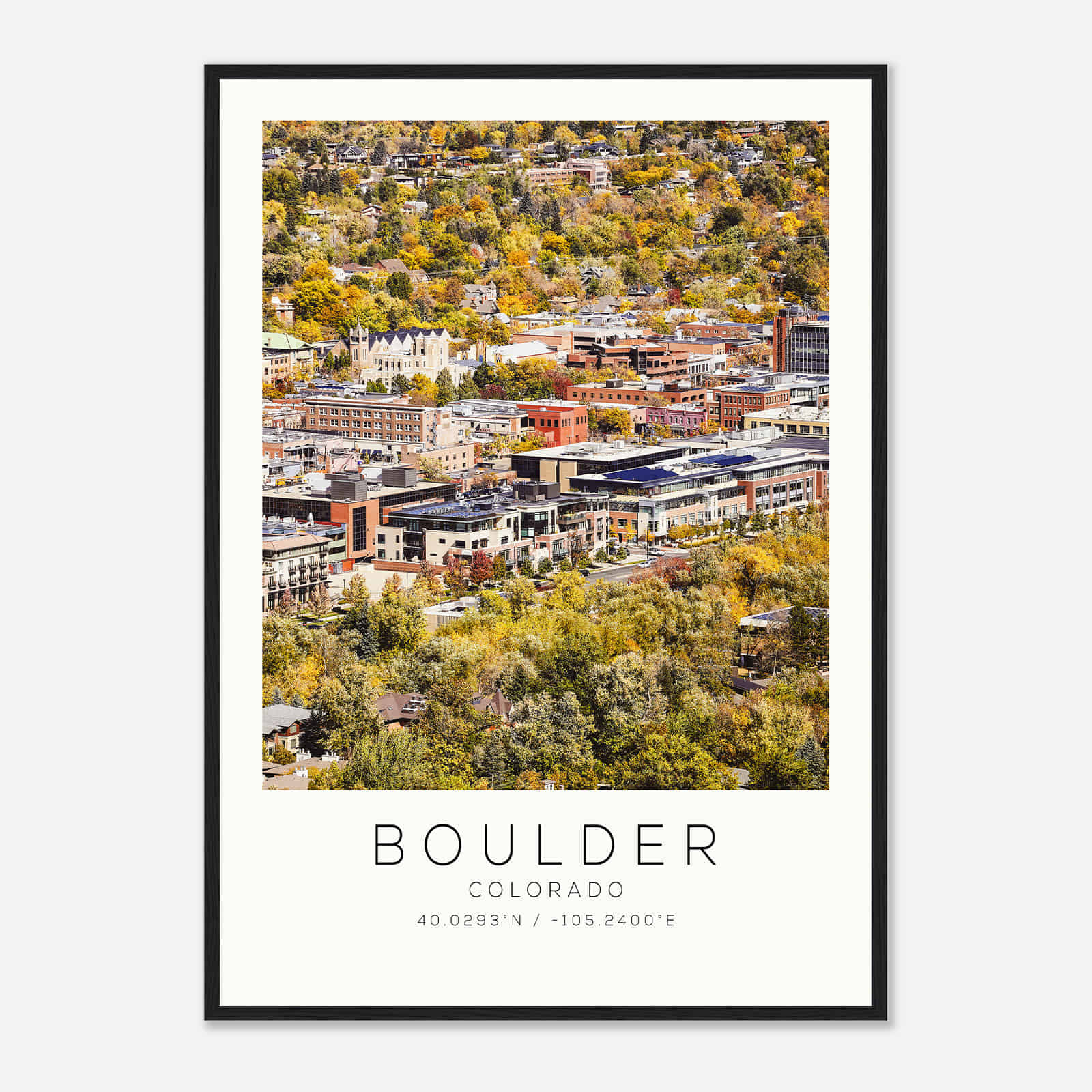 Boulder Colorado Photo Travel Poster, Boulder Travel Print, Minimalist Travel Print DS2